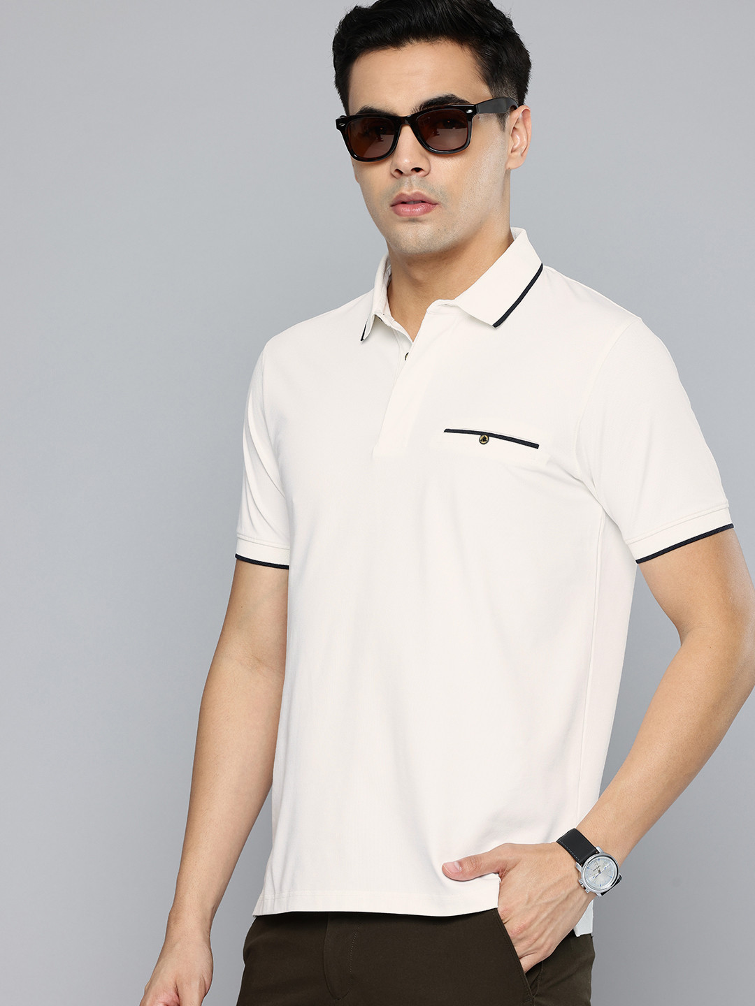 Indian Terrain Polo Collar Pocket T-shirt