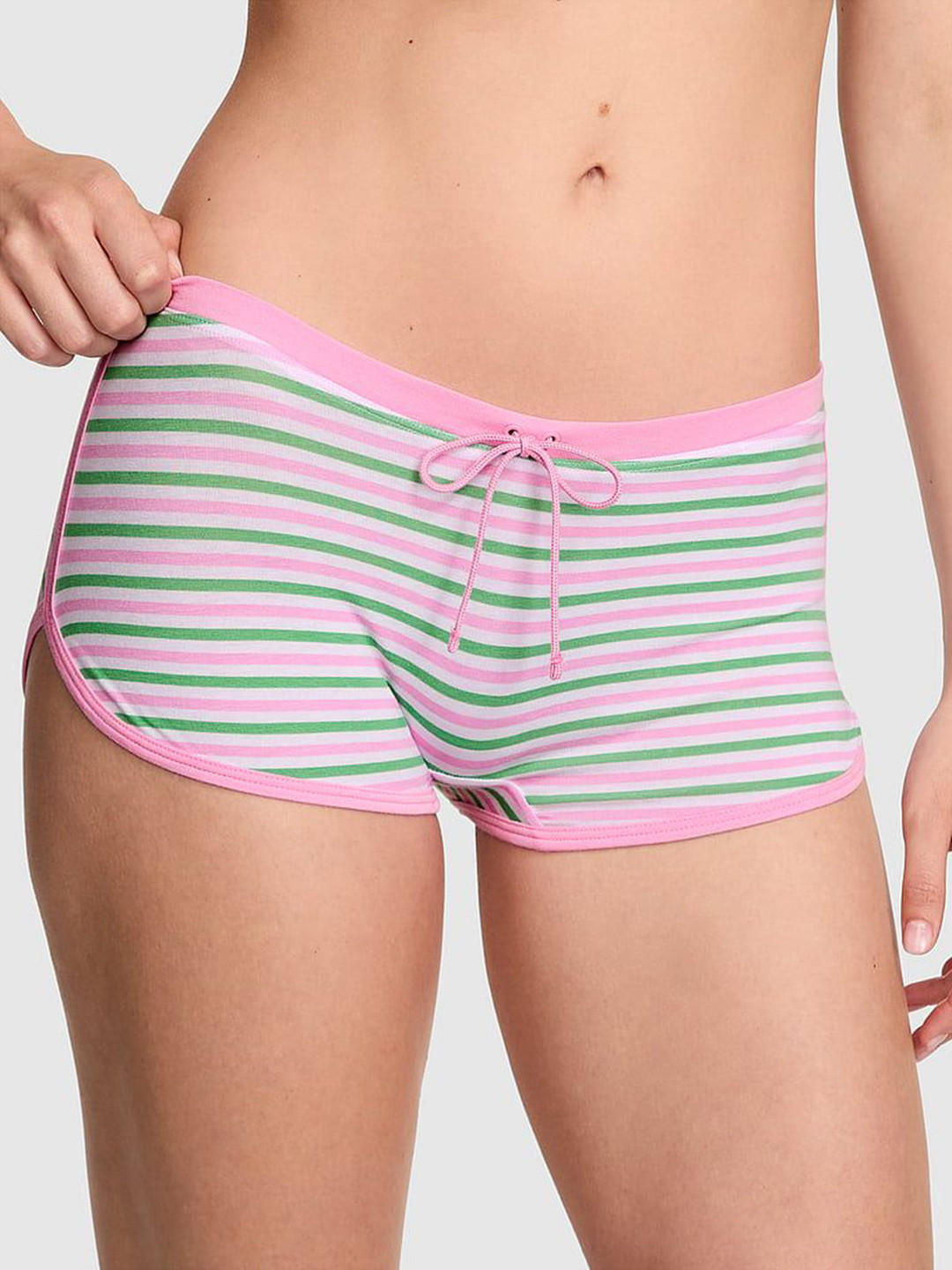 Victoria's Secret PINK Women Striped Low-Rise Boy Shorts Briefs