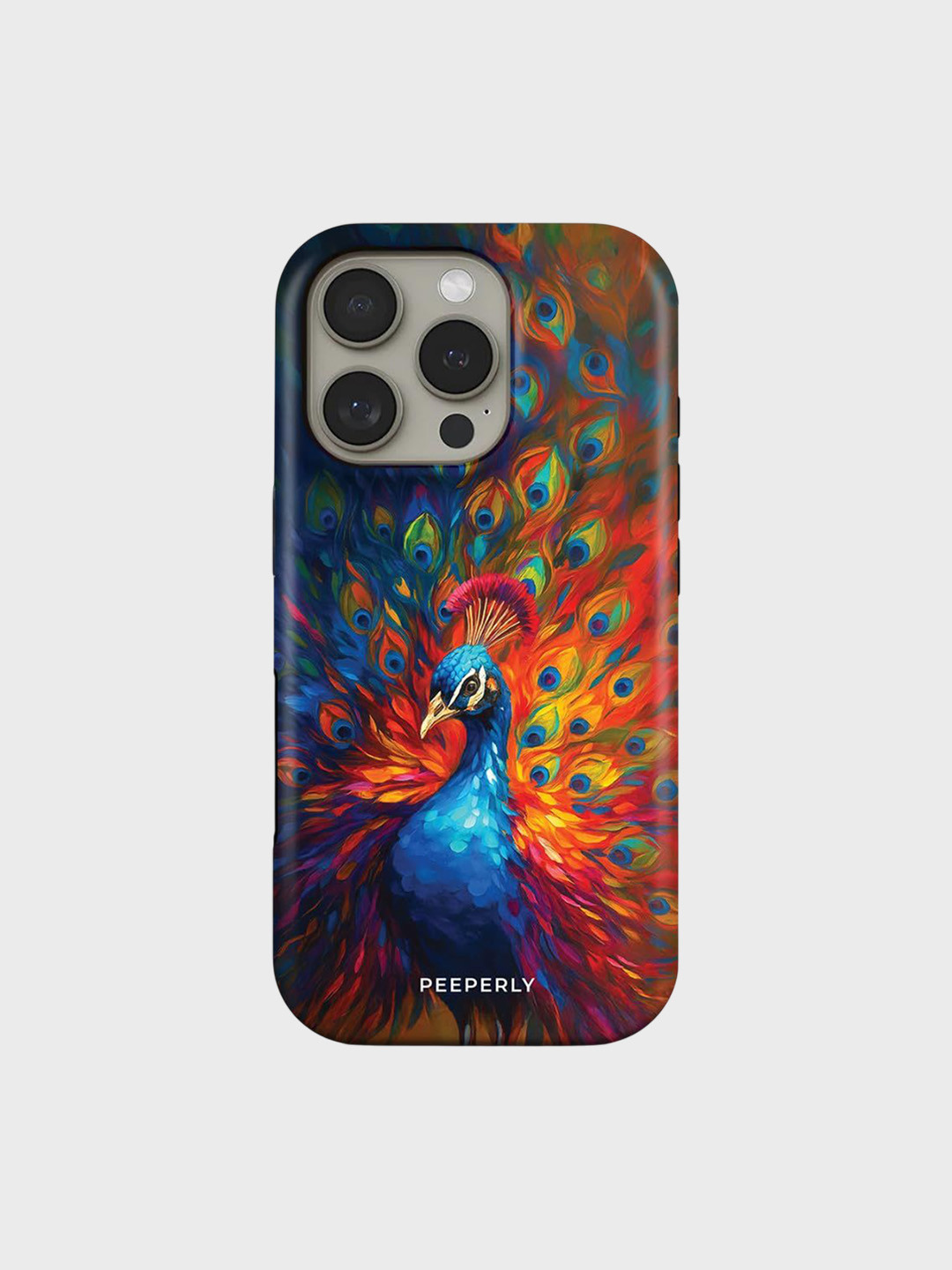 PEEPERLY Women iPhone 13 Pecock Fire Impact Resistant Back Case