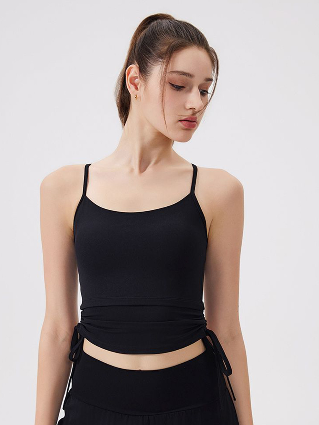 JC Collection Shoulder Straps Fitted Cami Top