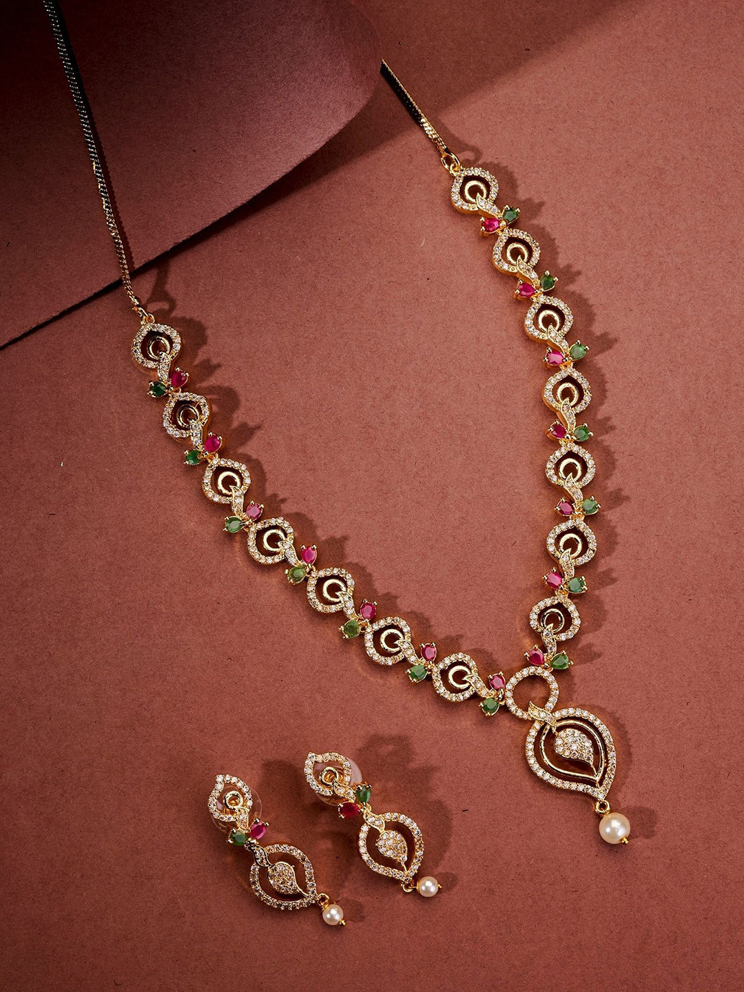 Opal Touch Women Enchanted Sprial Necklace Set