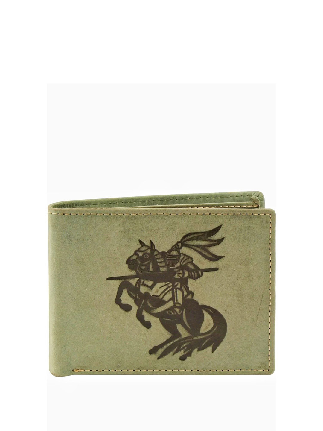 M Megrek Men Graphic Printed Leather Two Fold Wallet