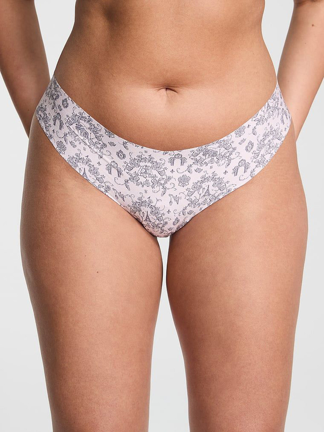 Victoria's Secret No-Show Floral Printed Low-Rise Thongs