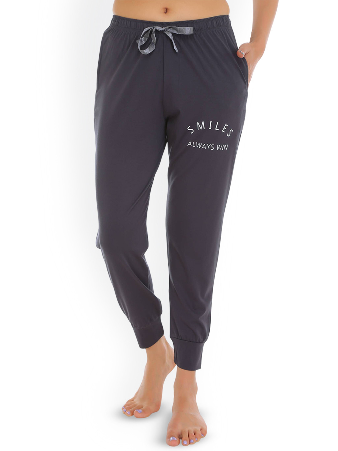 SONA Women Cotton Mid-Rise Original Relaxed Fit Zip Trousers