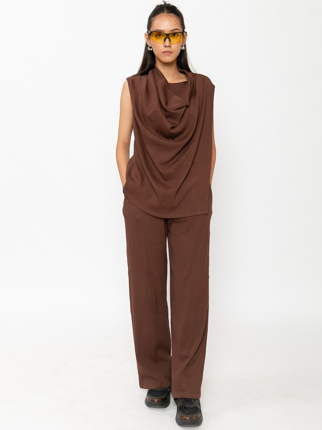 Contemponari Wild Flowers High Neck Top