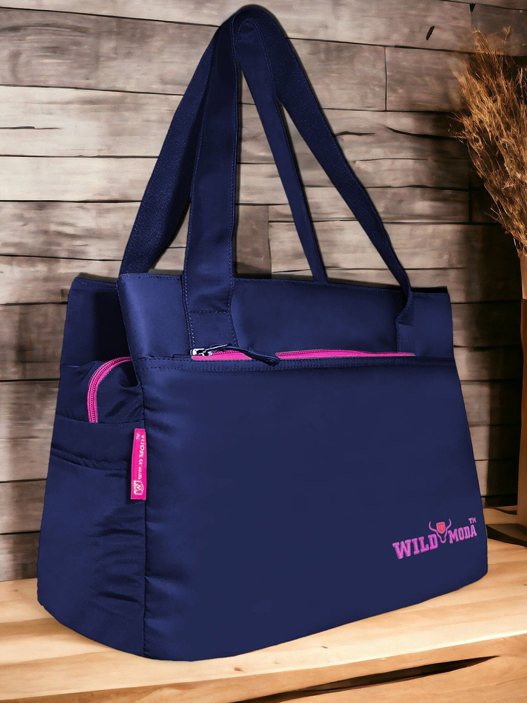 WILDMODA Brand Logo Printed Structured Shoulder Bag