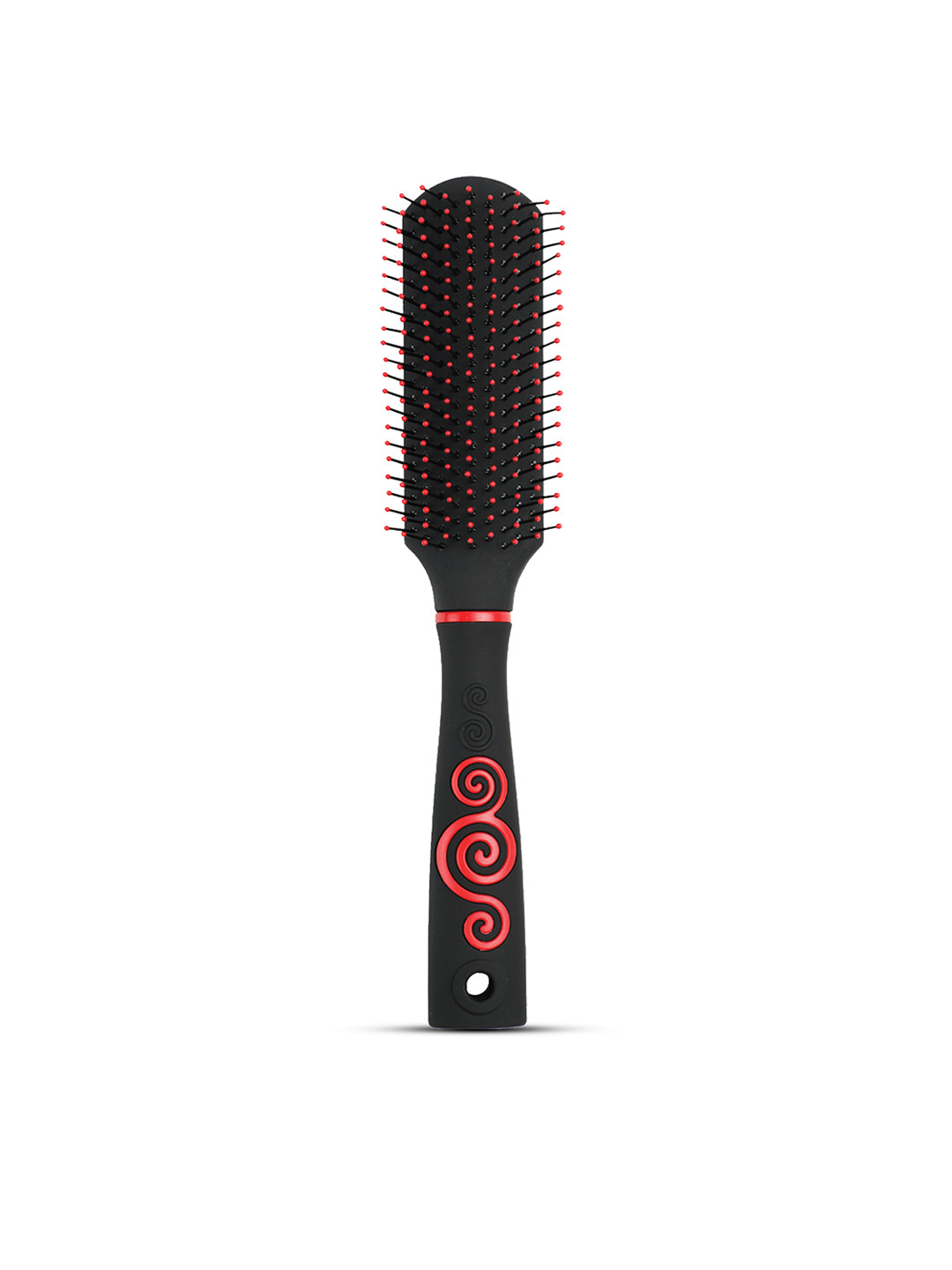 Agaro 33200 Royal Flat Hair Brush for Detangling & Straightening - Black & Red