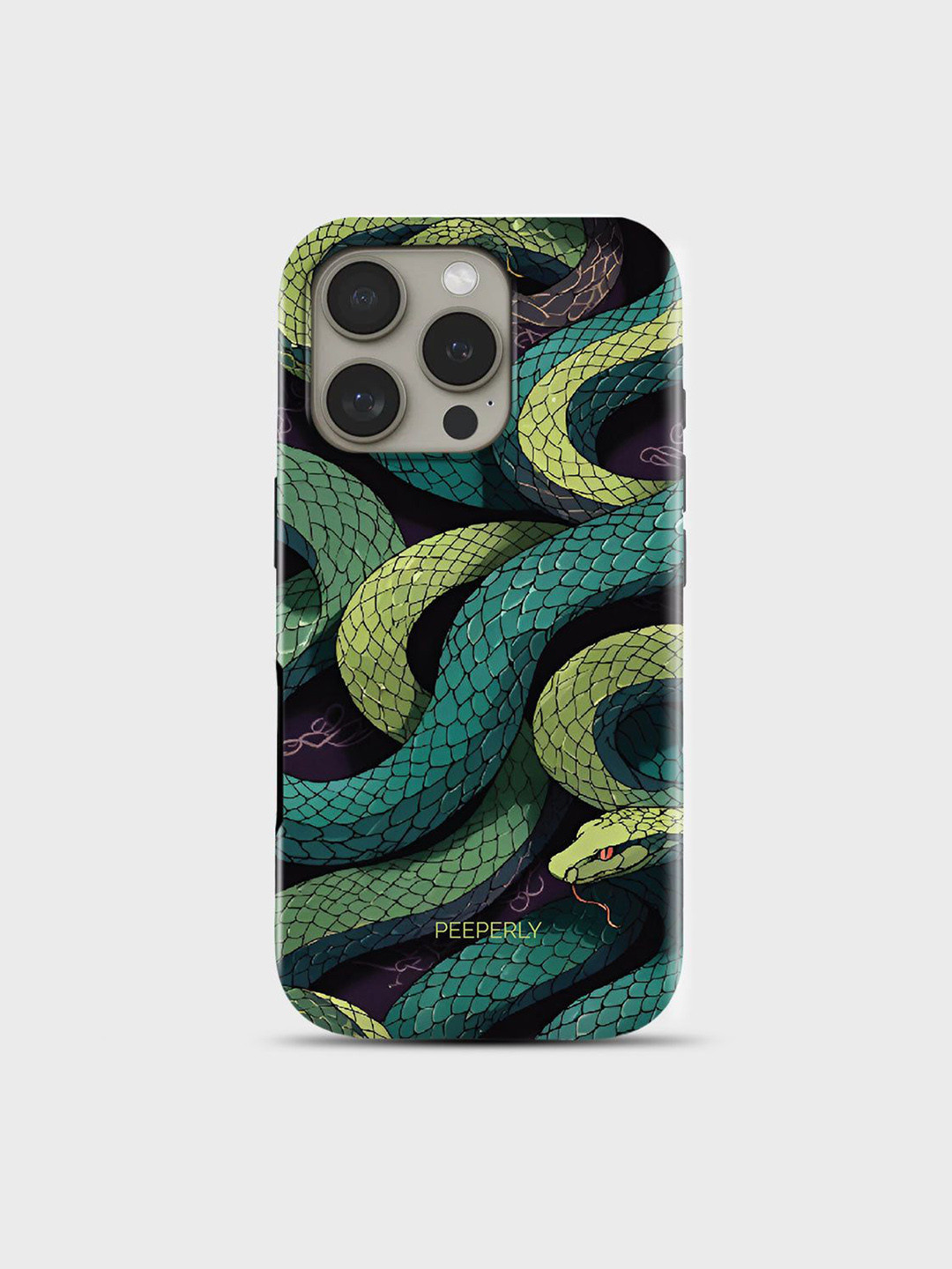 PEEPERLY Women iPhone 13 Poison Charm Quirky Impact Resistant Crystal Back Case