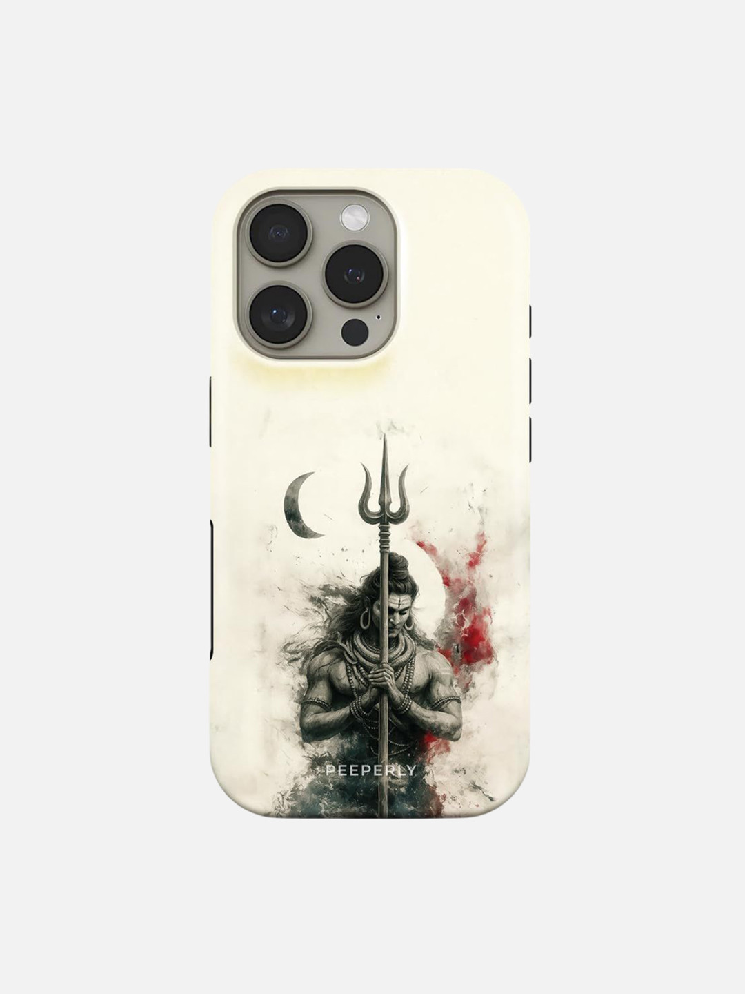 PEEPERLY Women iPhone 13 Lord Shiva Quirky Impact Resistant Crystal Back Case