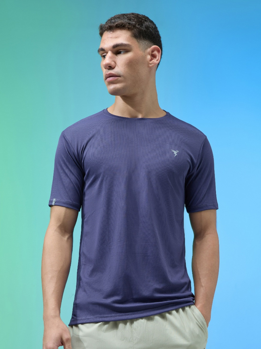 Technosport Round Neck Anti Static  Slim Fit Sports T-shirt With Technocool+