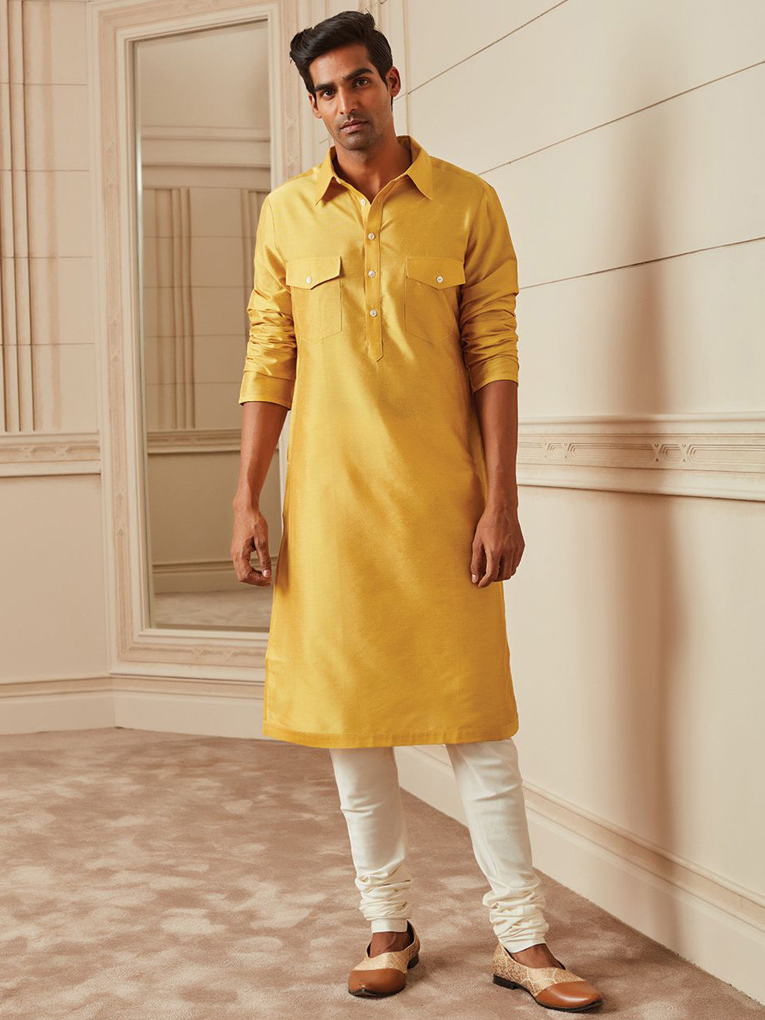 Tasva Long Sleeves Pathani Kurta