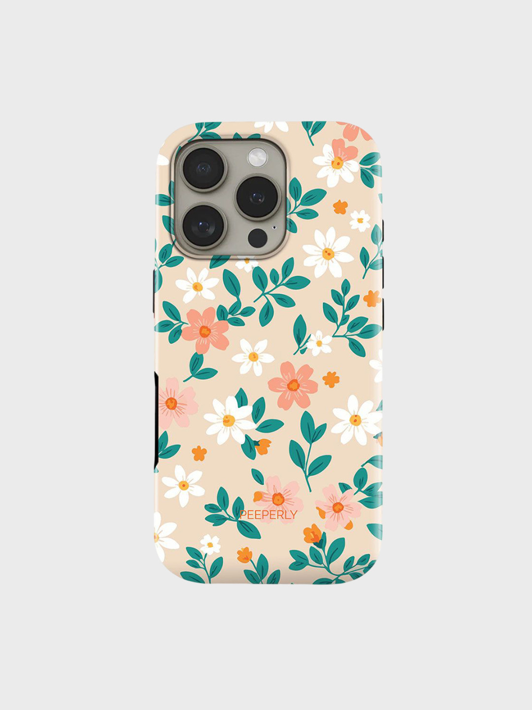 PEEPERLY Women iPhone 13 Pastel Haze Floral Impact Resistant Crystal Back Case