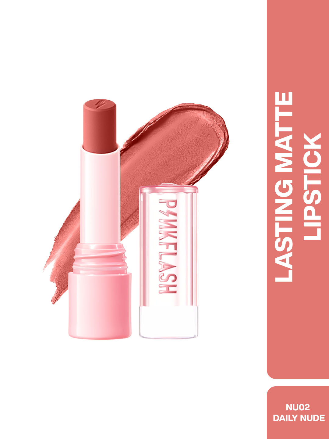 PINKFLASH LovingHeart Non-Transfer Lasting Matte Lipstick - Classy Mauve NU03