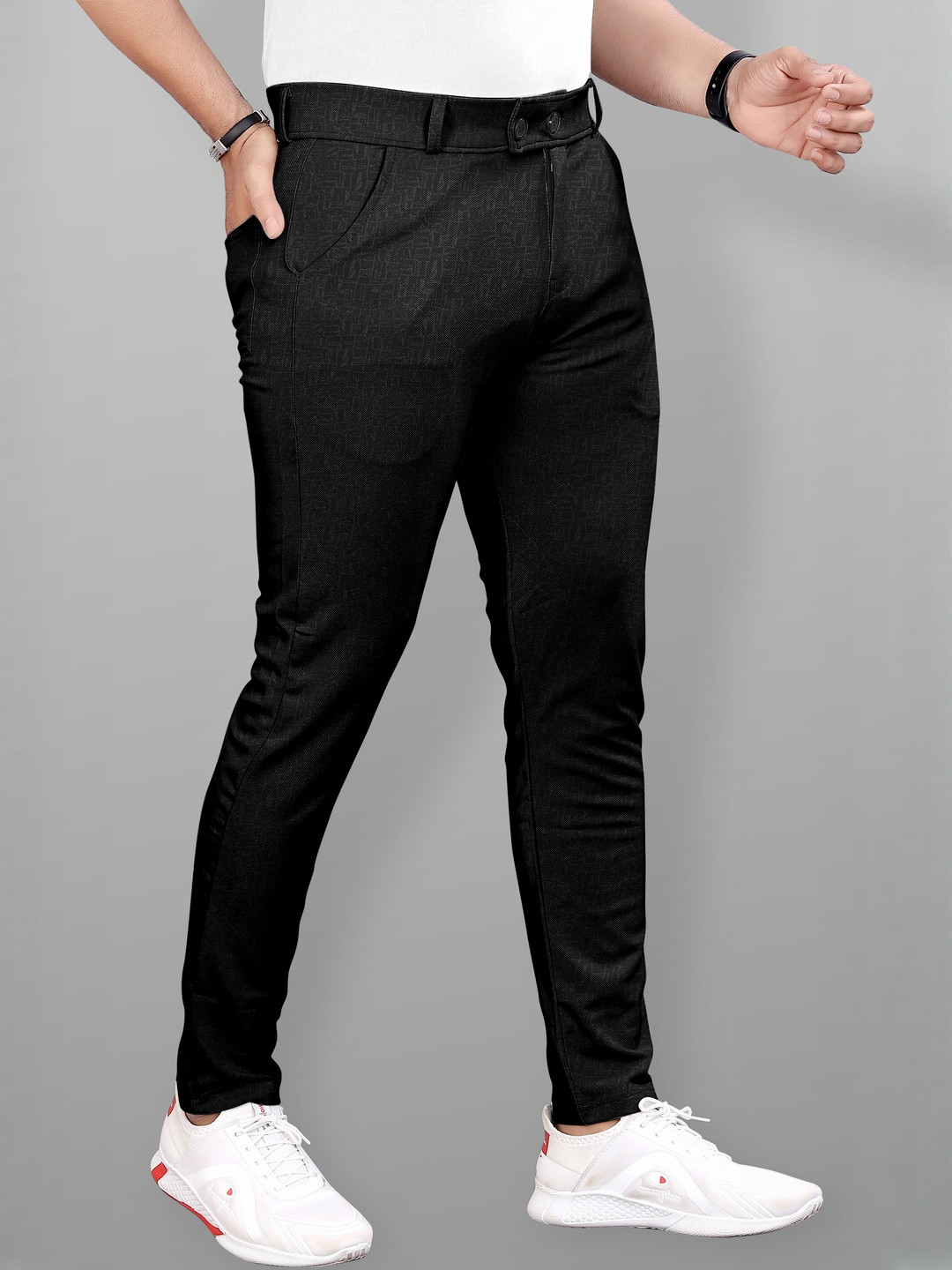 COMBRAIDED Men Black Trouser