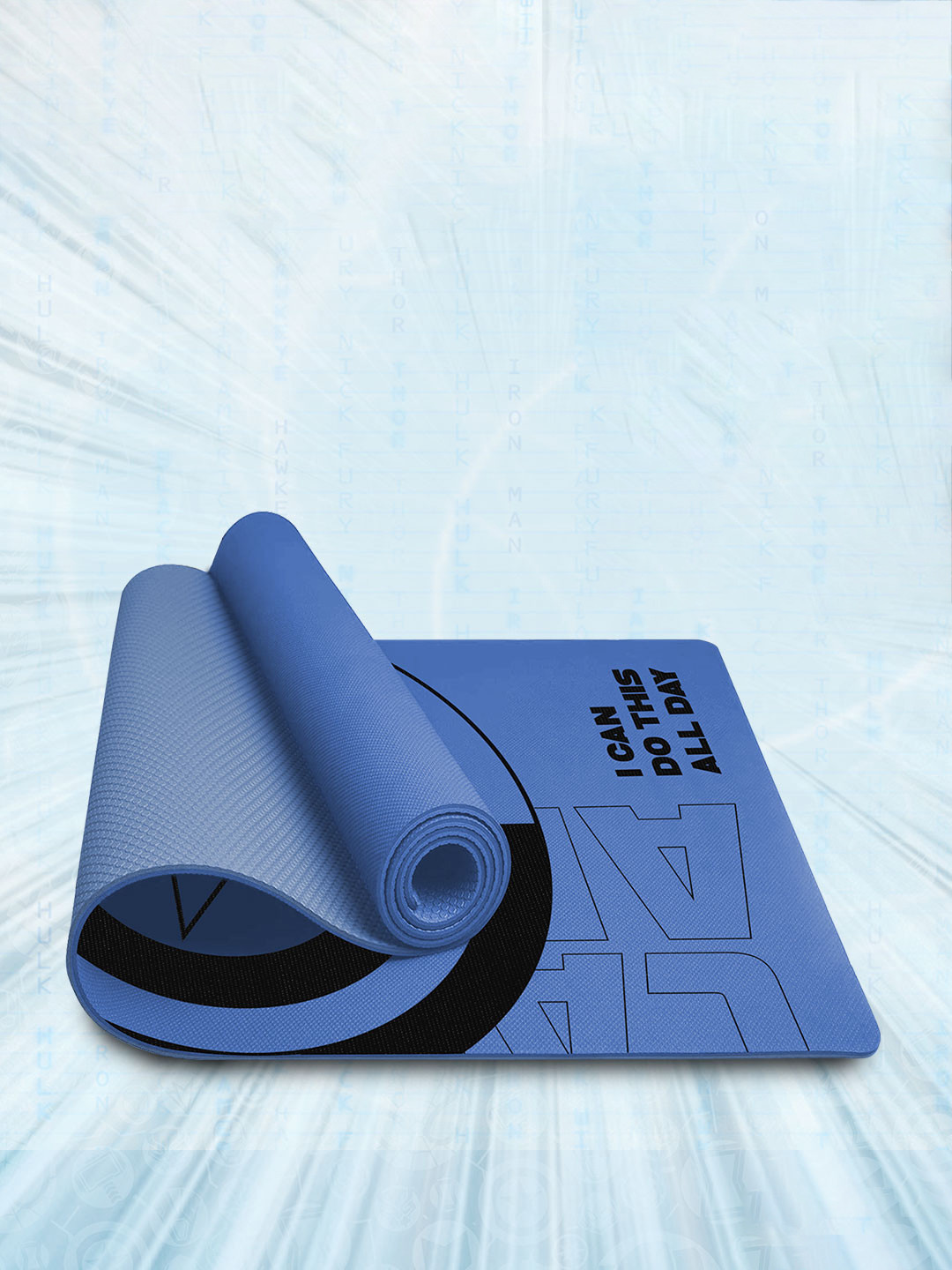 PowerMax Fitness Captain America Anti-Slip Extra Long Yoga Mat 6mm With Carry Bag