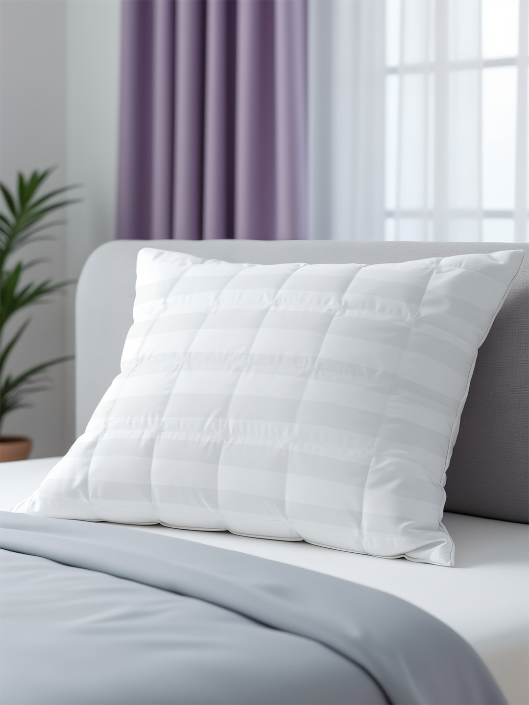 MA xNAP Sleep Support Headrest Comfort 16P1 White Solid Polyester Medium Fibre Sleep Pillow-61 x 41 cm