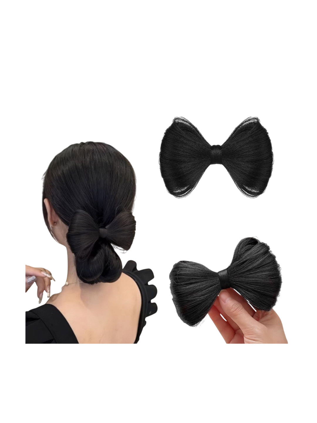 VIEWS Clip-On Wavy Twists Hair Extension - Black - 5 Inch