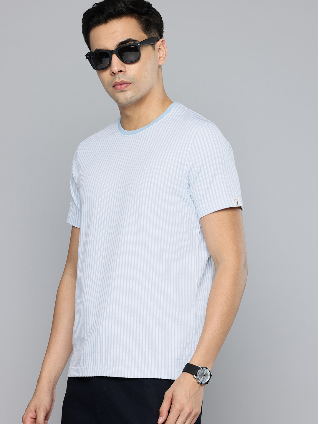 Indian Terrain Vertical Striped Casual T-shirt