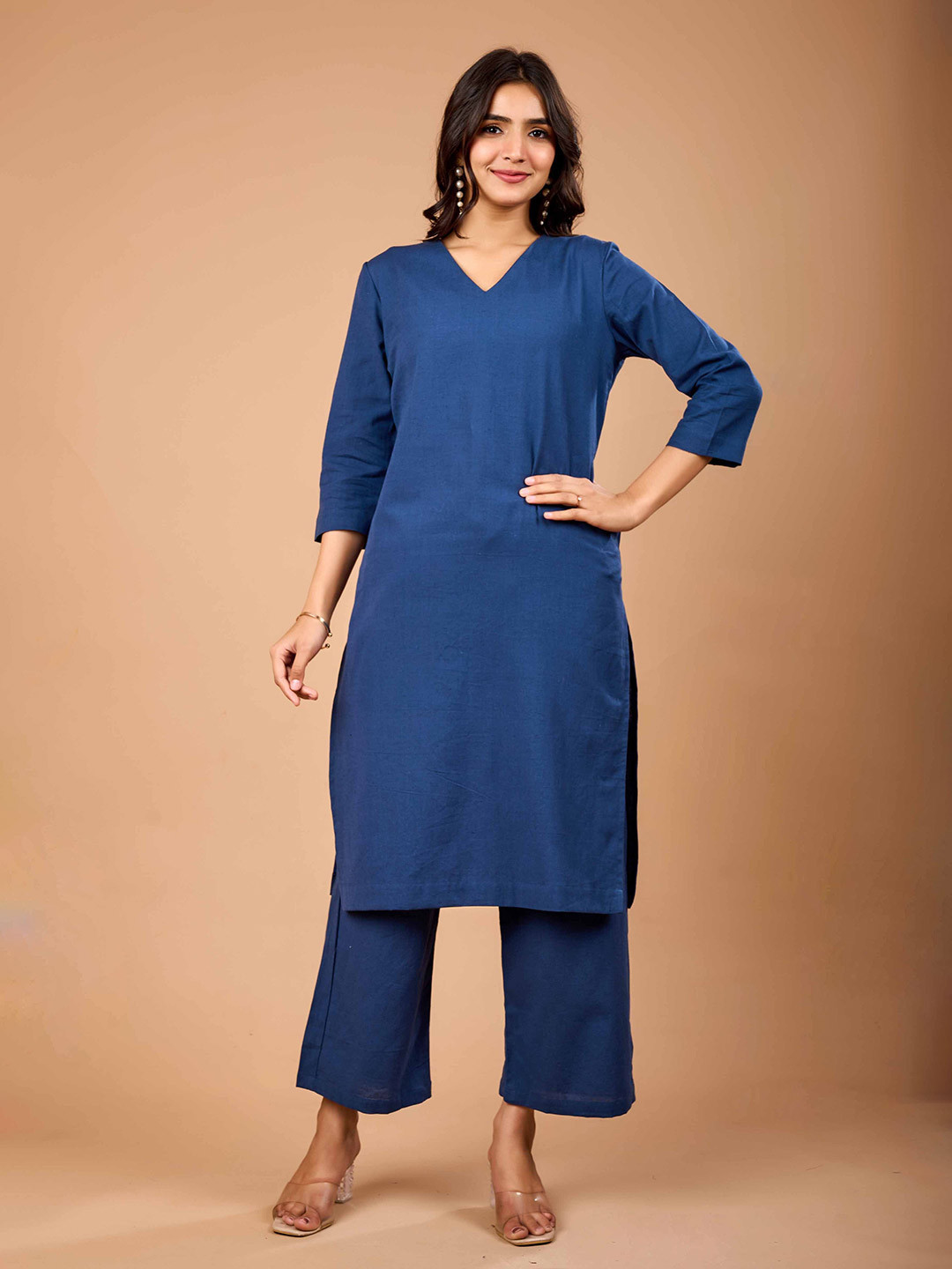 Le Mec Women Solid Daily Cotton Straight Kurta