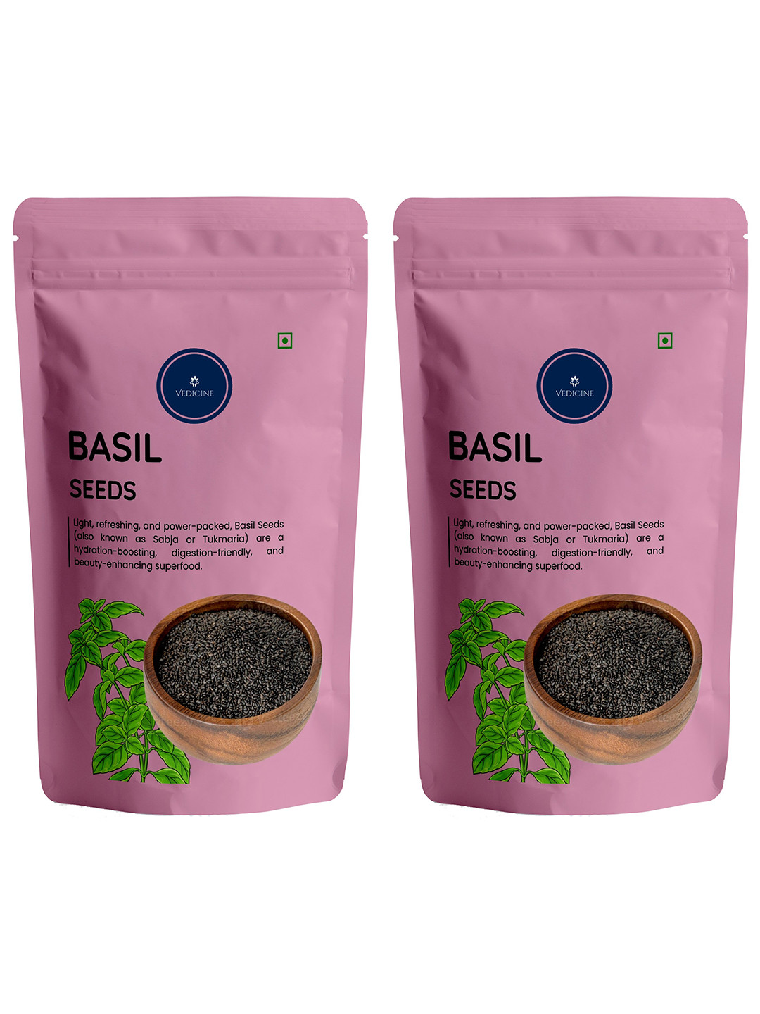 VEDICINE Set Of 2 Basil Seeds - 200gm Each