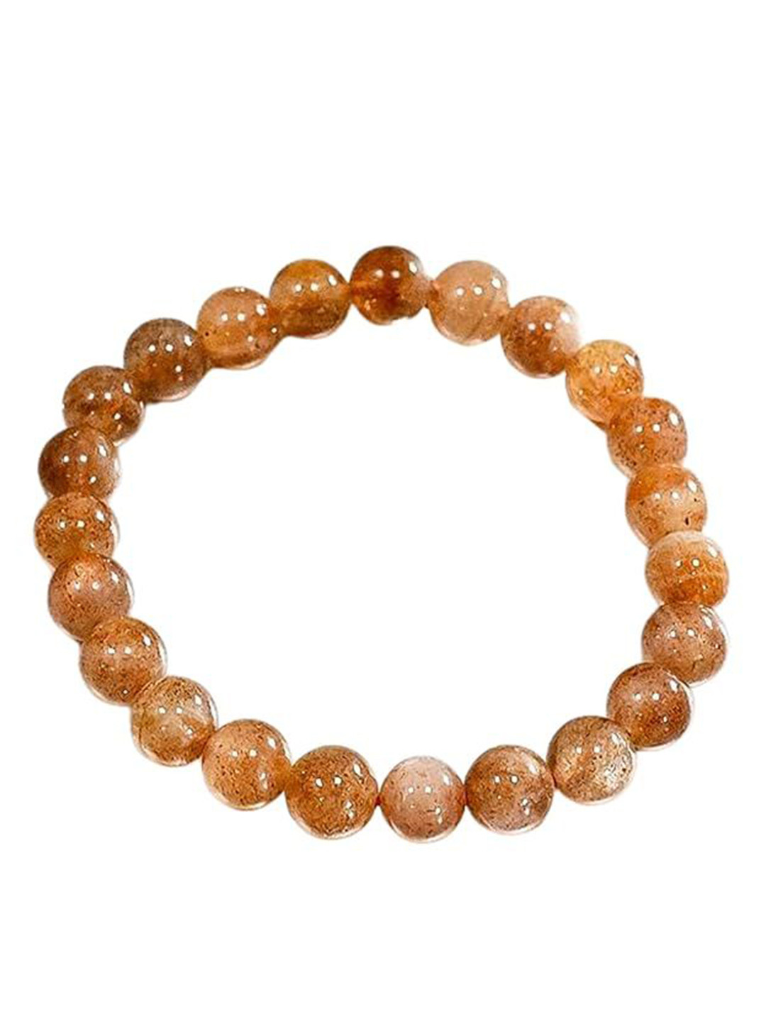 BAKA Yellow Sunstone Beaded Elasticated Bracelet