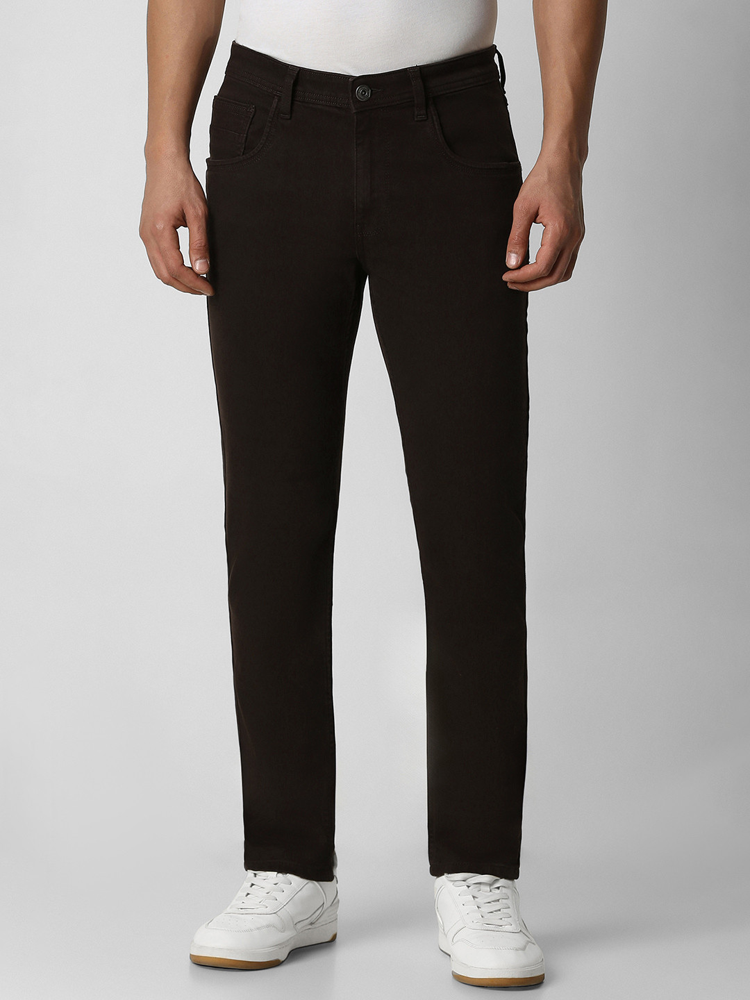 VAN HEUSEN DENIM LABS Men Brown Skinny Fit Jeans