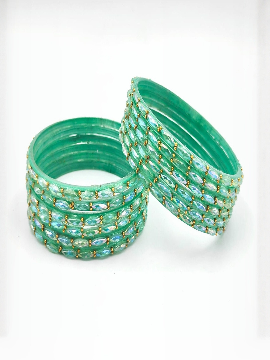 RAF DUKAN   Sea Green Glass Bangles