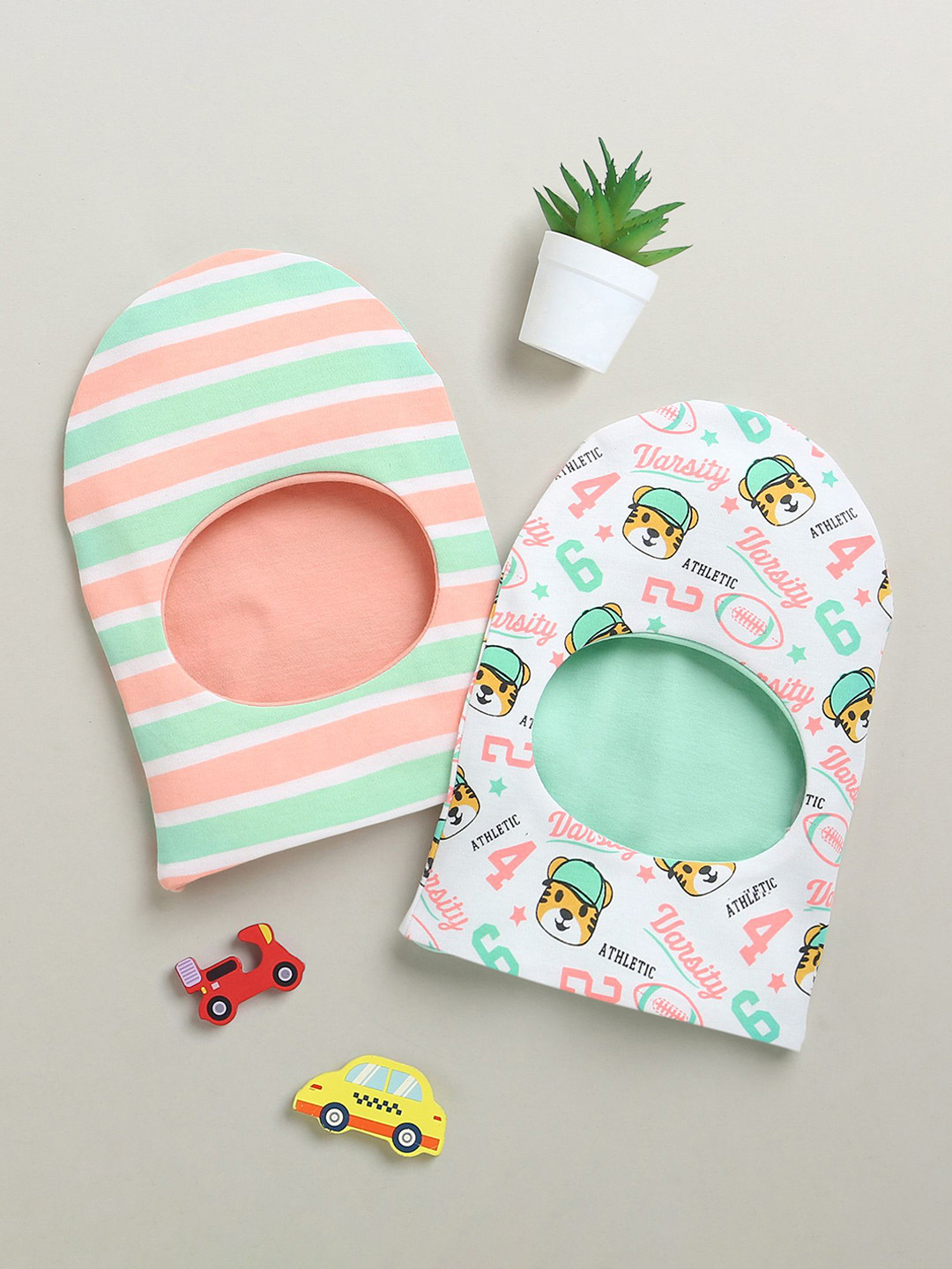 BUMZEE Boys Pack Of 2 Printed Monkey Cap