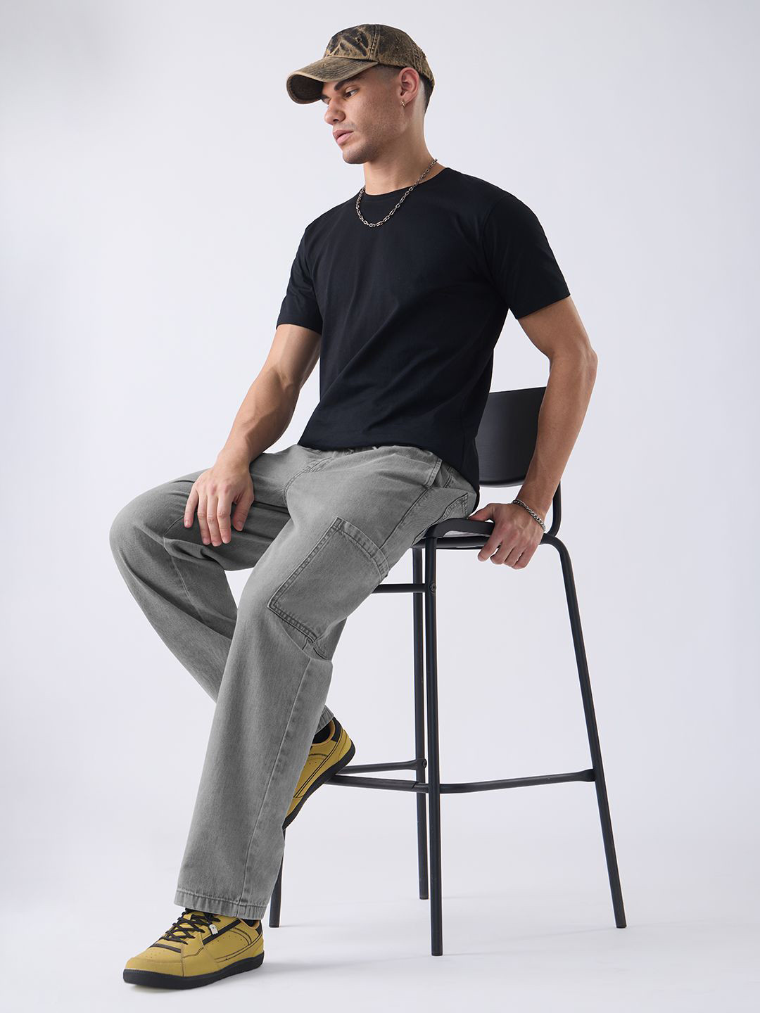 The Souled Store Men Grey Pull On Denims Jeans