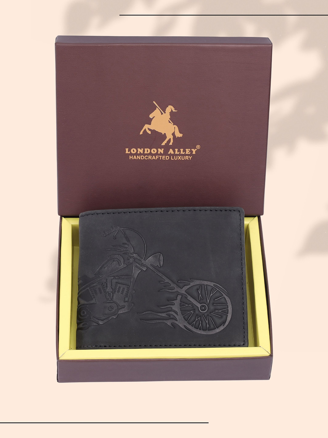 LONDON ALLEY Men Self Design Two Fold Wallet