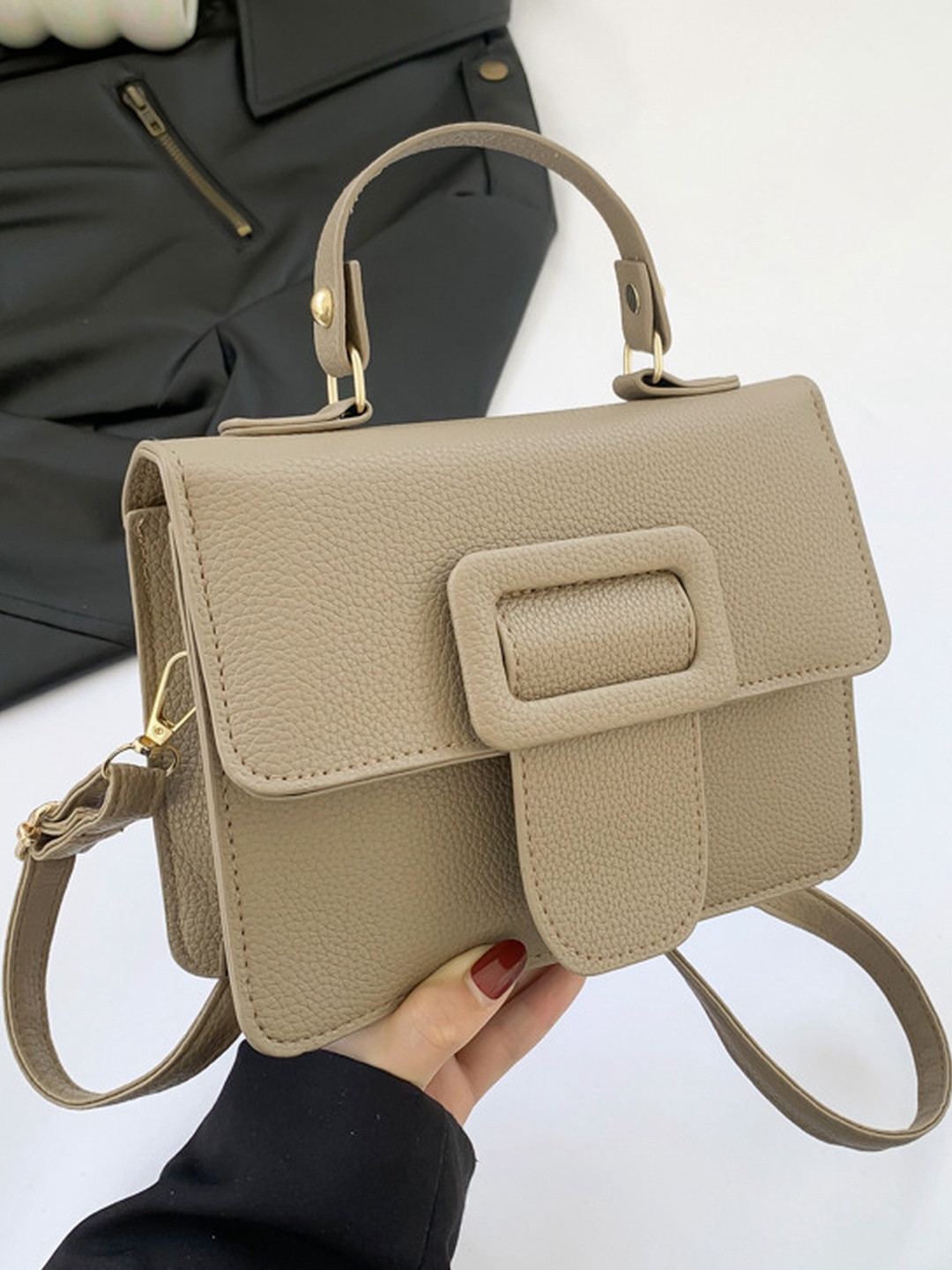 CORSICA Khaki PU Sling Bag