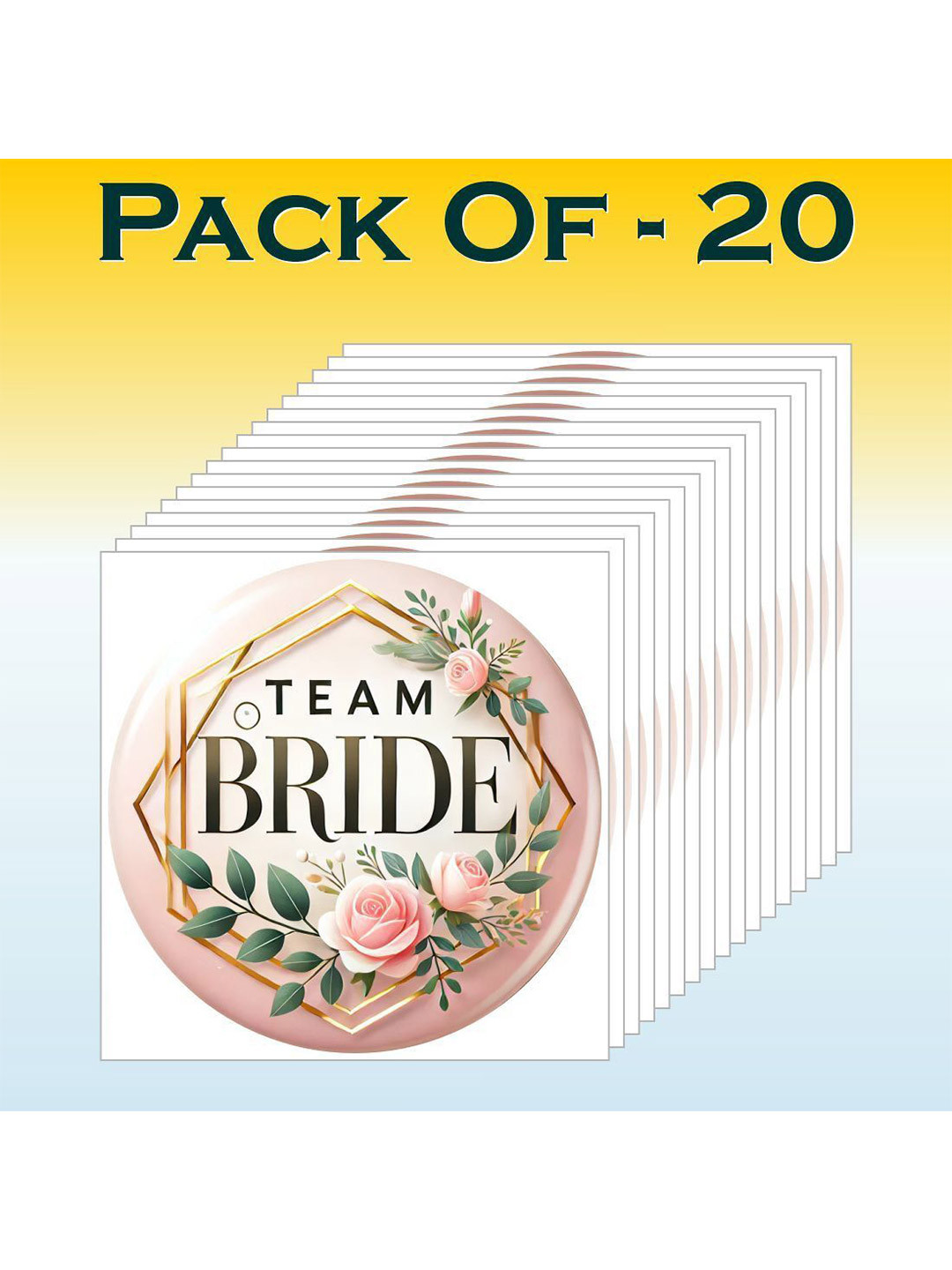 ORDERSHOCK Set Of 20 Team Bride Waterproof Temporary Tattoo Stickers