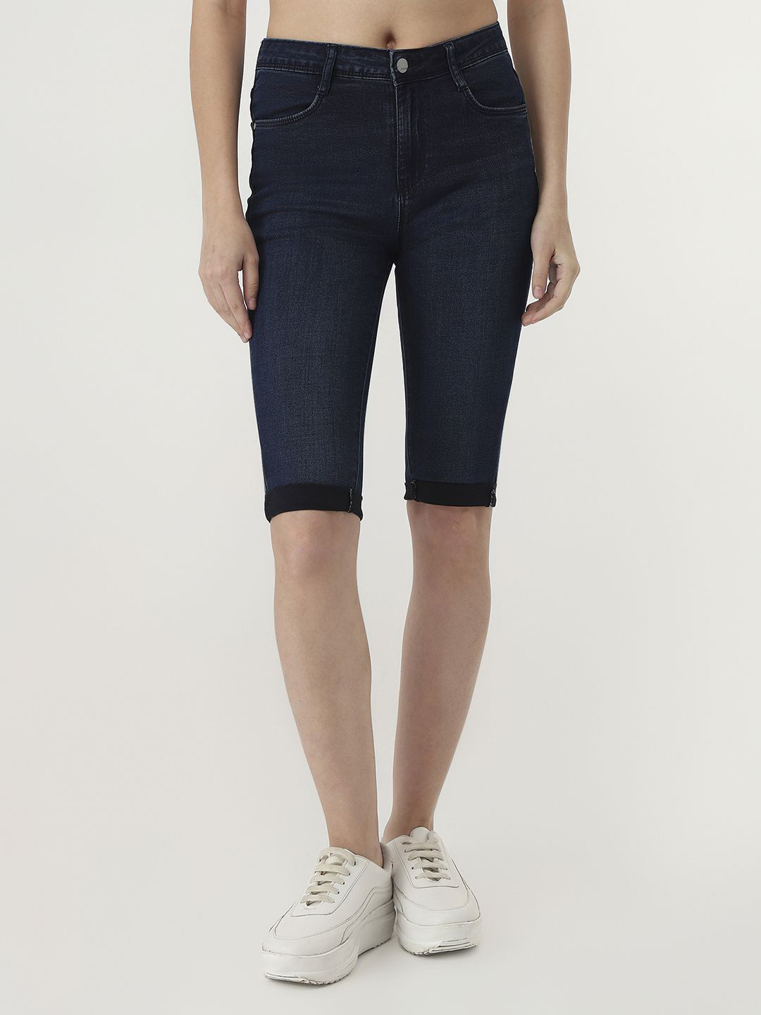 Kraus Jeans Women Mid-Rise Denim Shorts