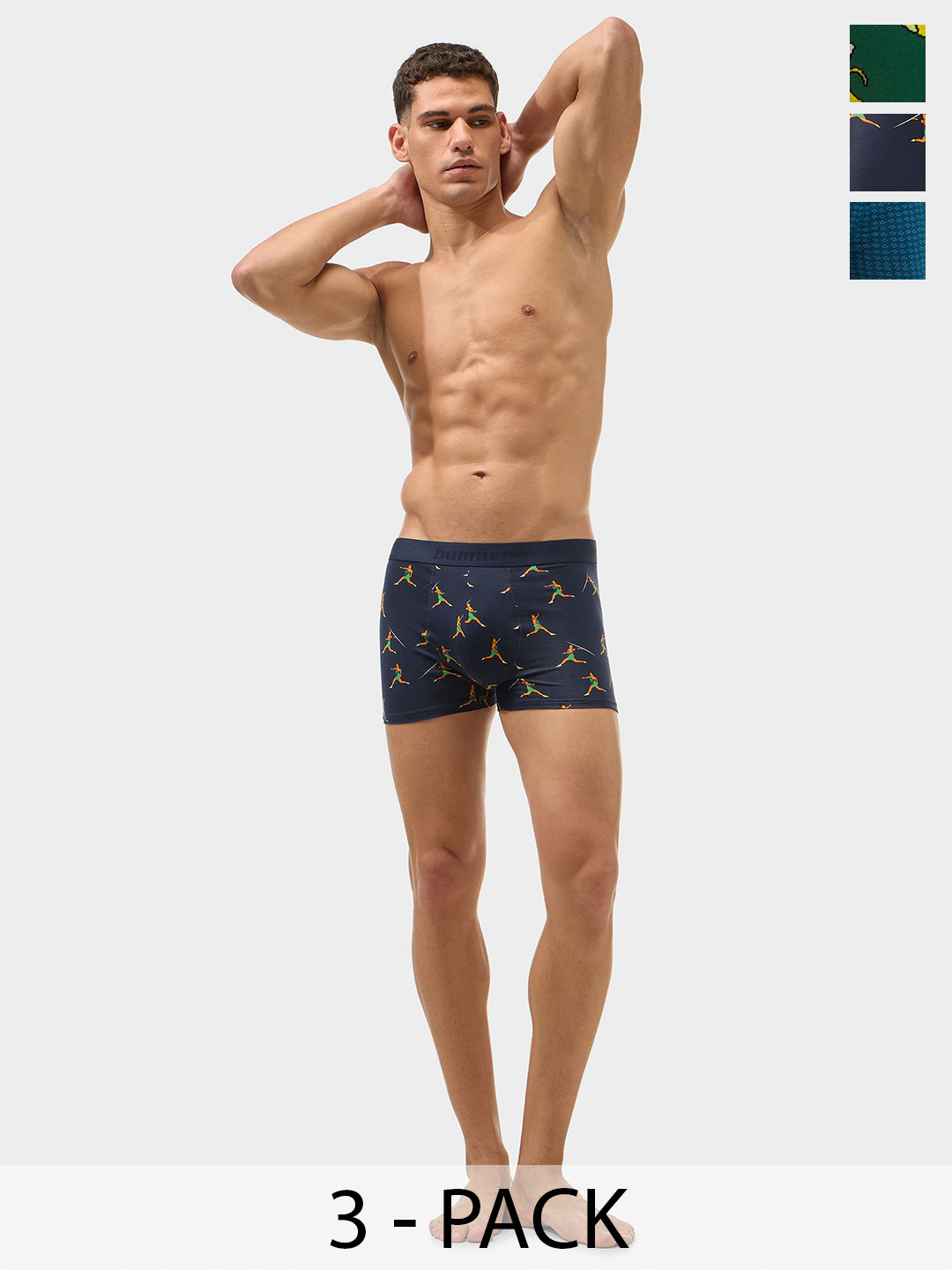 bummer Men Pack Of 3 Printed Trunk TRBANGLEJAB03
