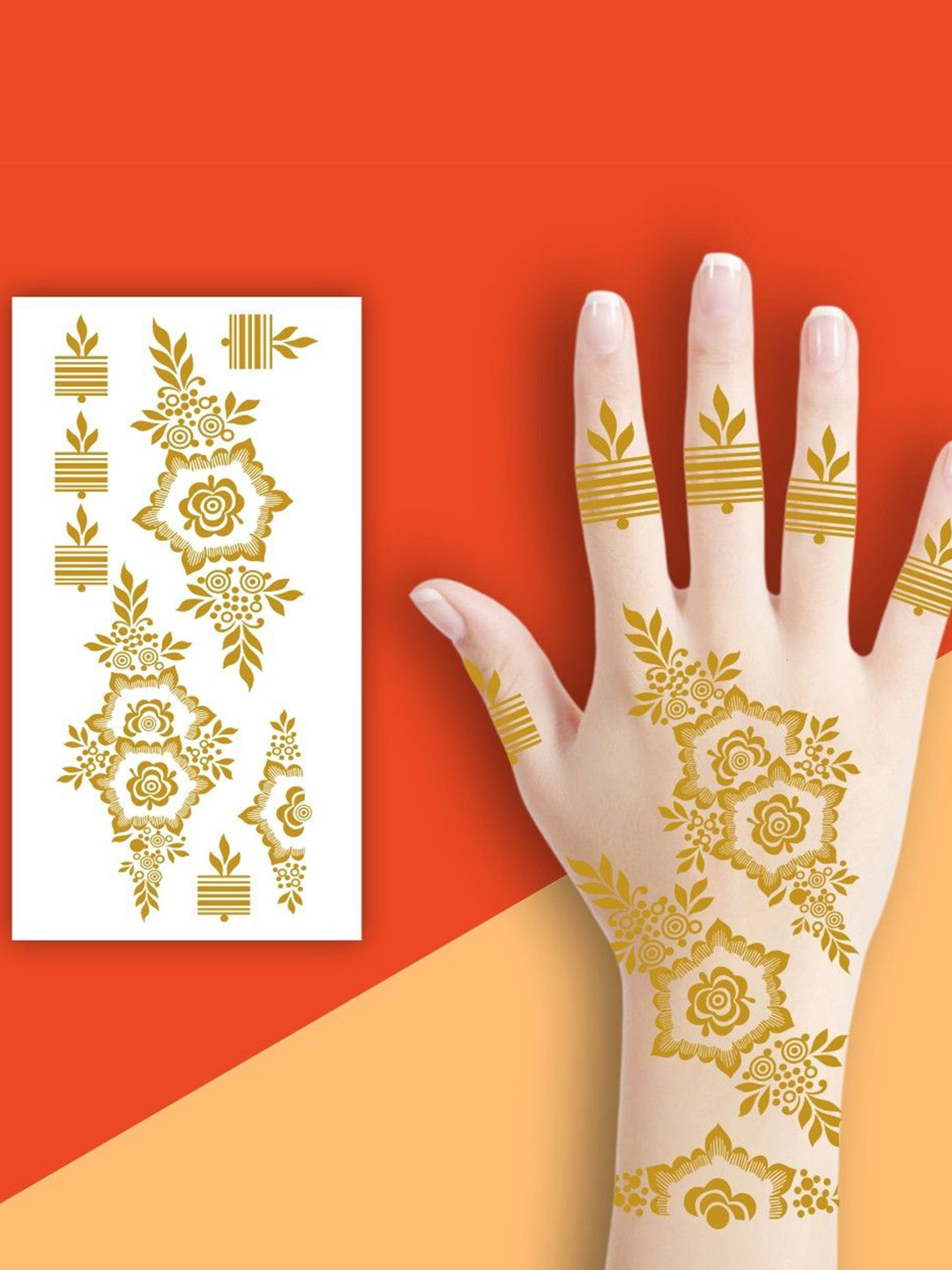ORDERSHOCK Henna Art Waterproof Temporary Tattoo Sticker