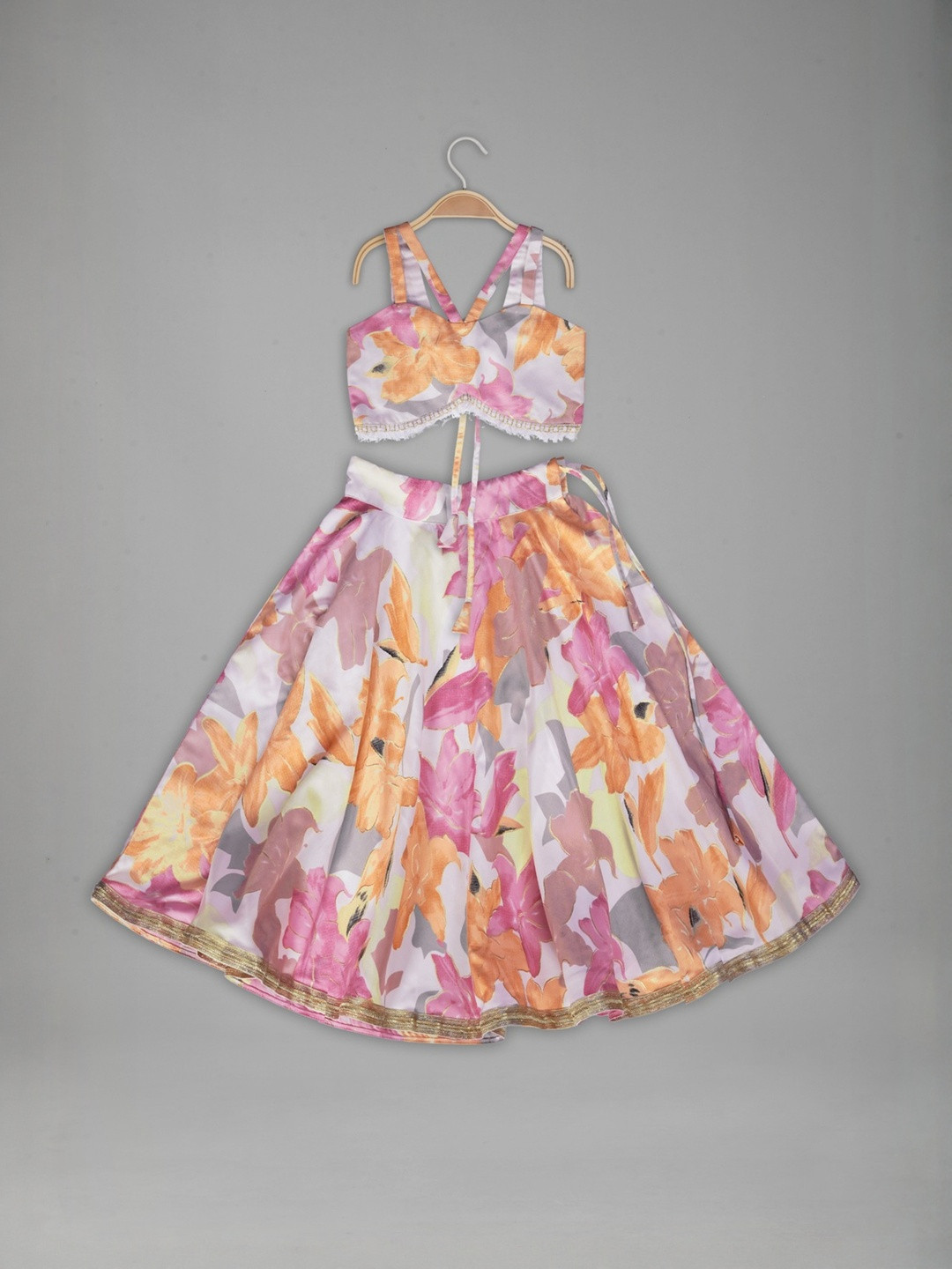 IRSIA Girls Floral Print Lehenga Choli