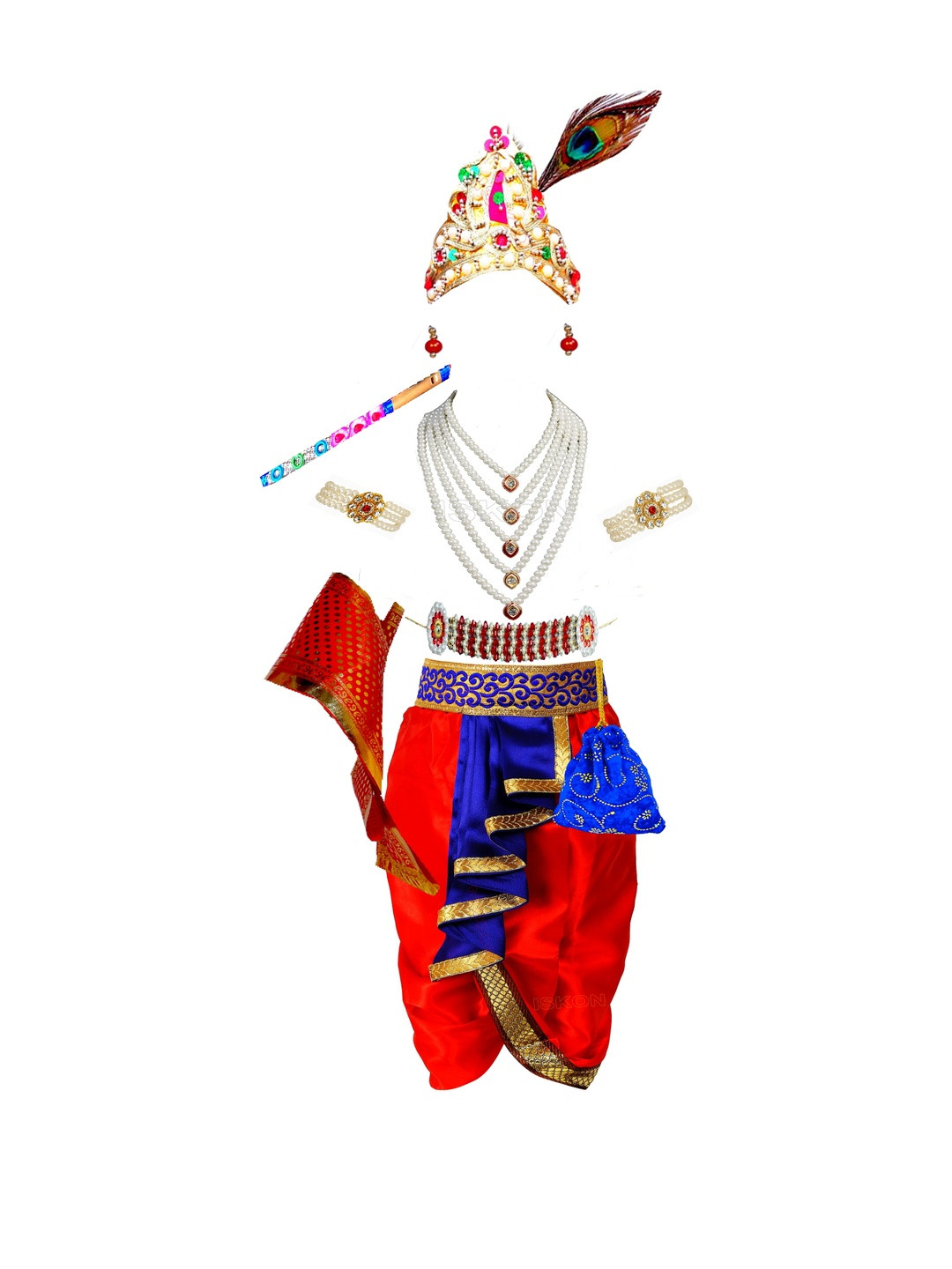 SHRI VALLABH Boys Shri Krishna Clothing Set With Accessories