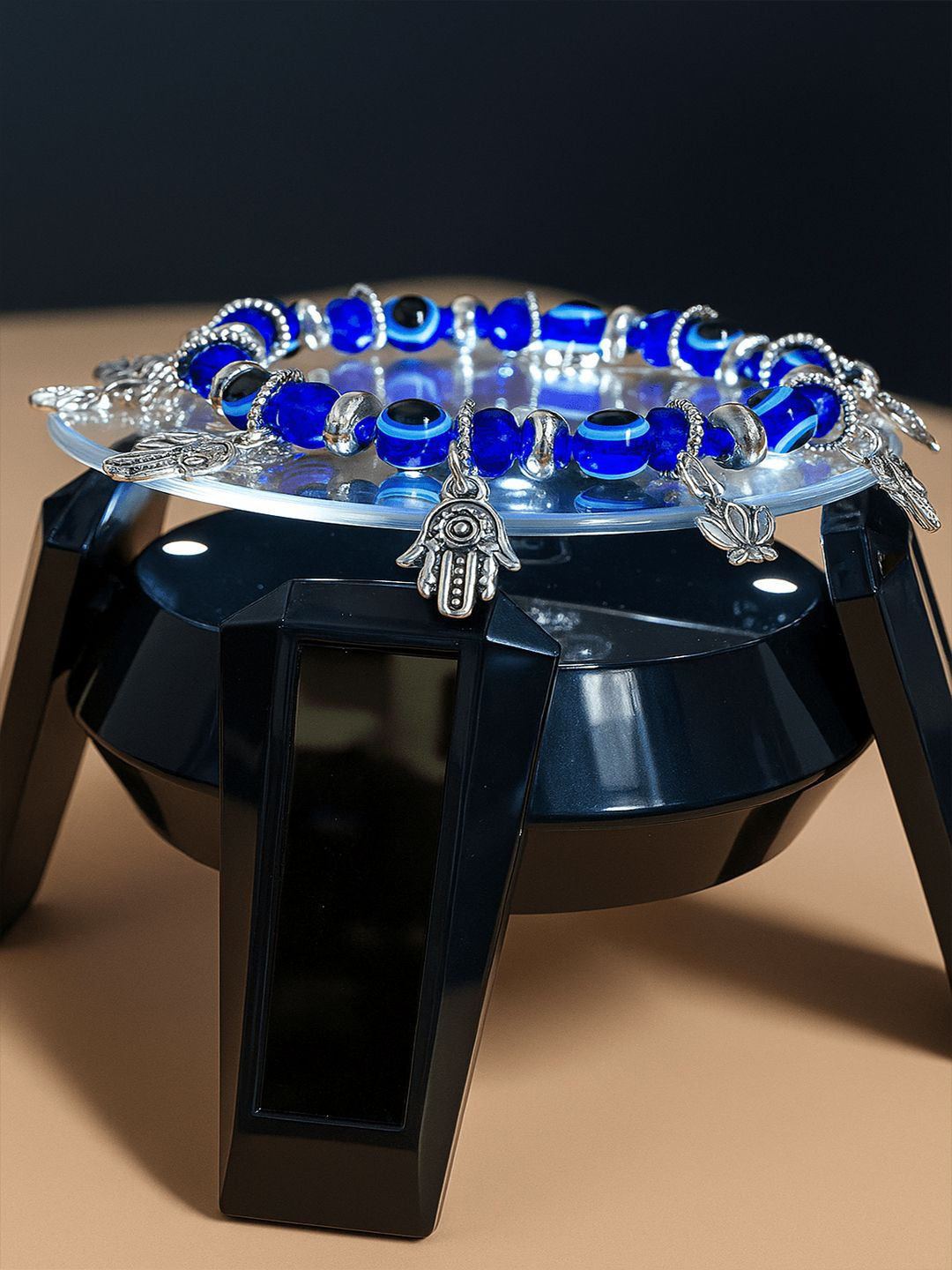 Trishakti Unisex Crystals Studded Elasticated Bracelet