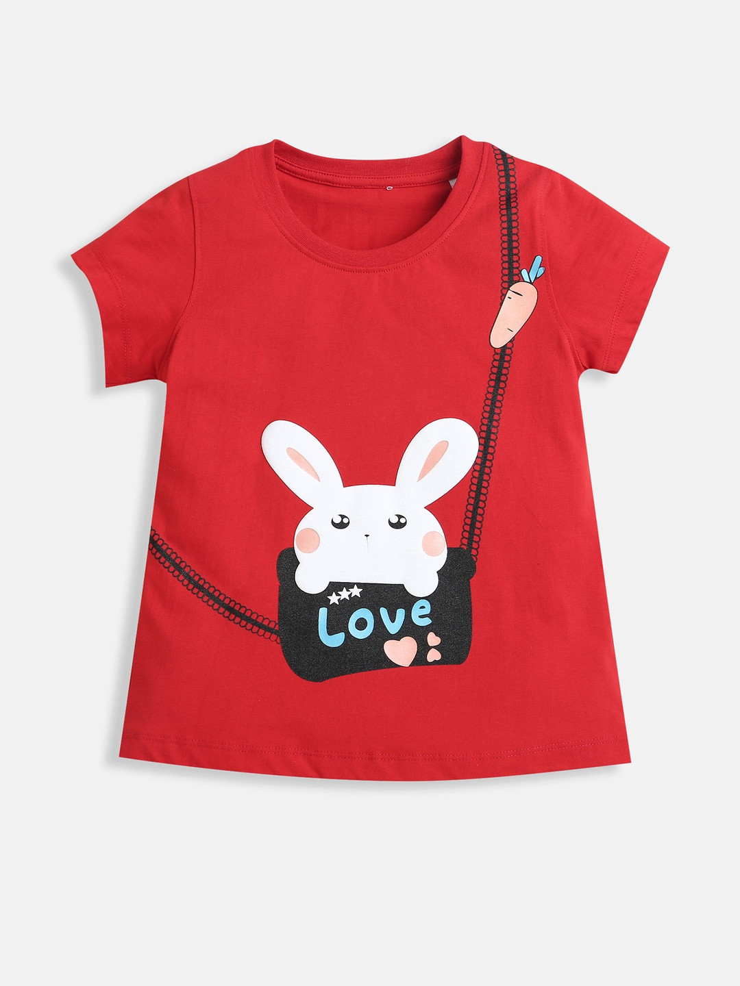 Adorn In Style Girls Printed Bio Finish T-shirt