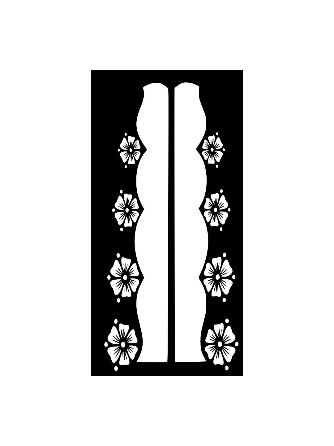 ORDERSHOCK Leg Mehndi Stencil Stickers
