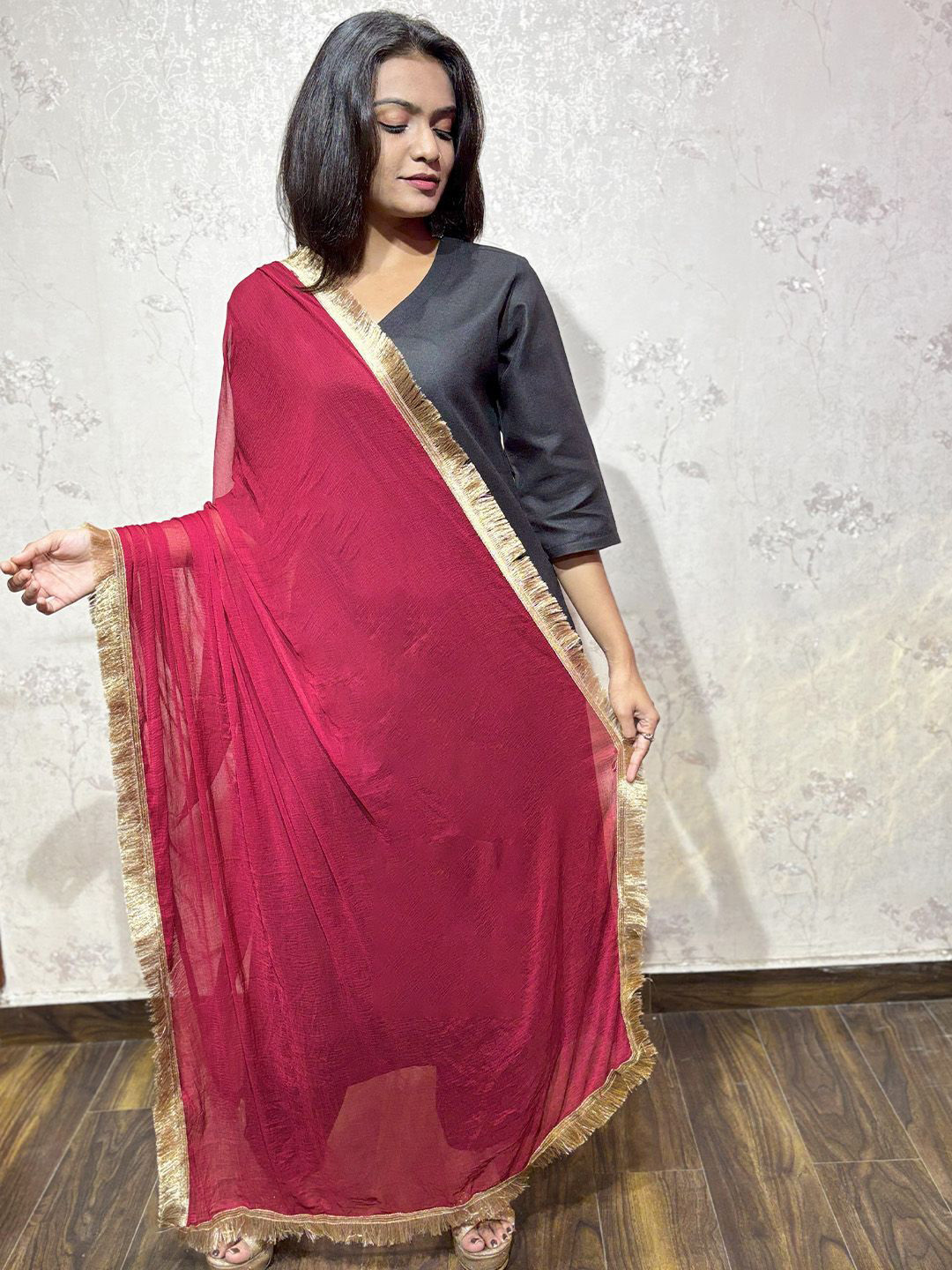 Varanga Dupatta With Fringed Border