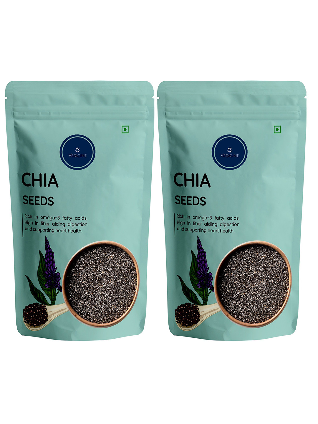 VEDICINE Set Of 2 Chia Seeds - 200gm Each