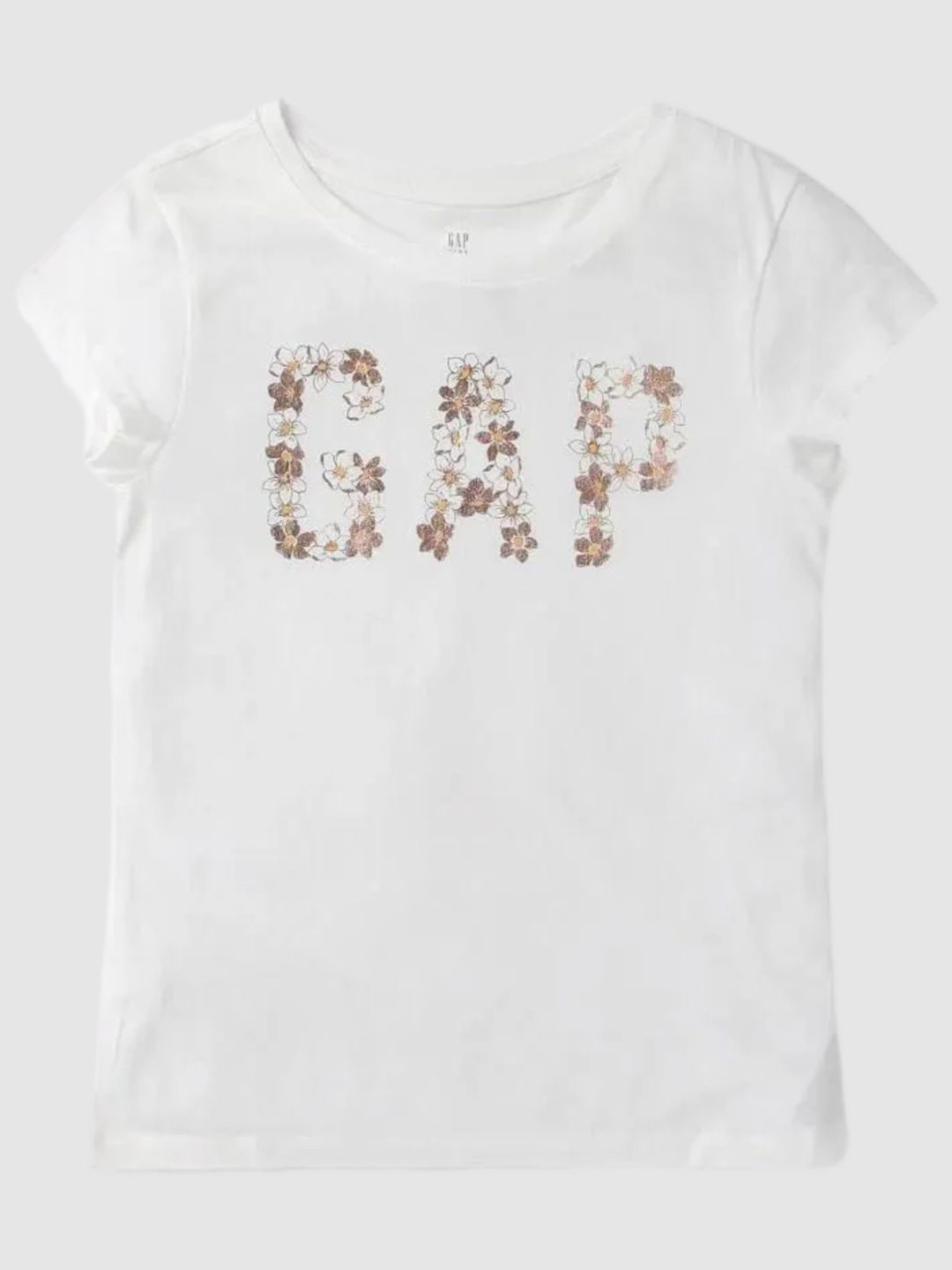 GAP GirlsFloral Logo Crew Neck T-shirt