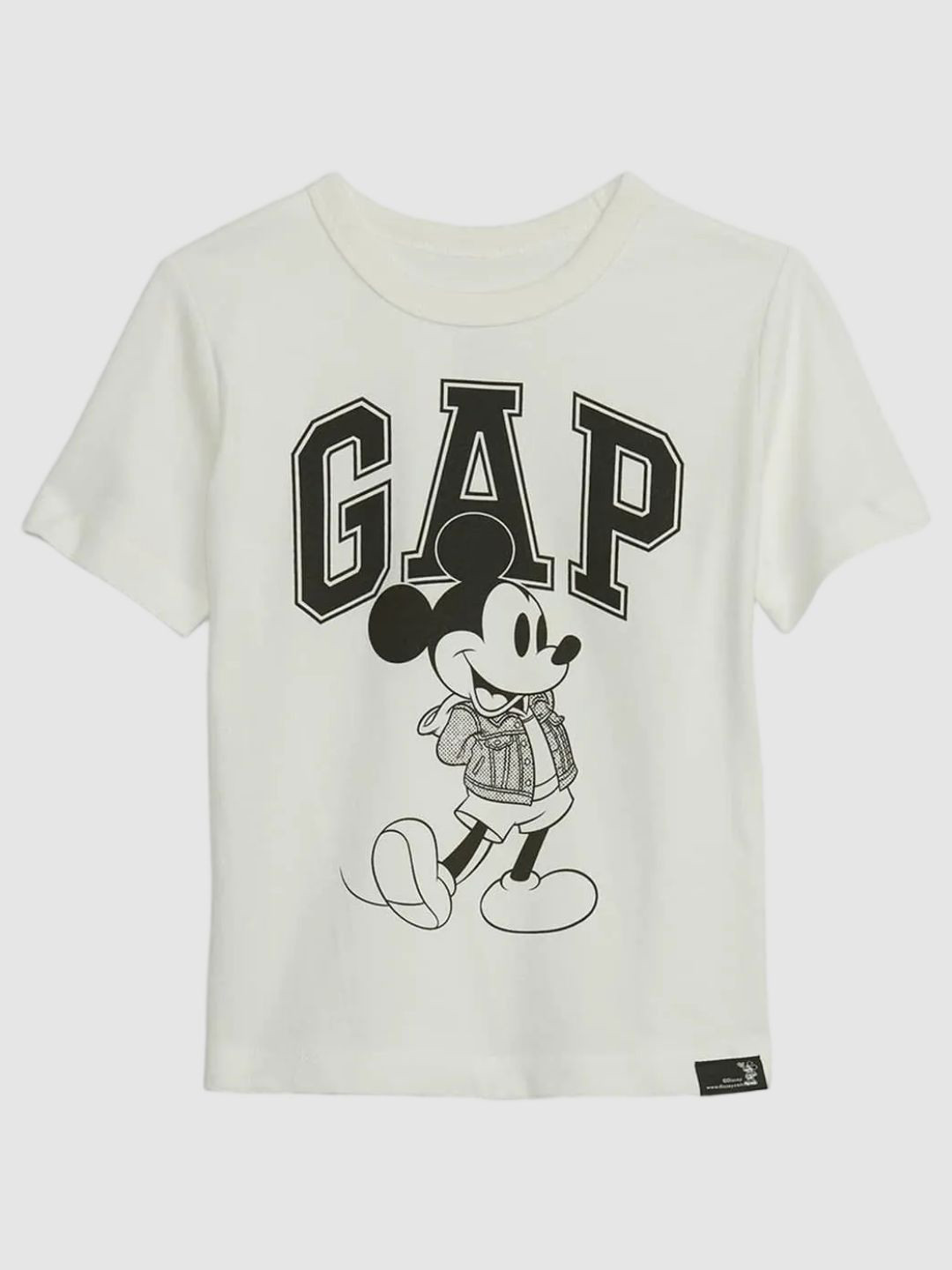 GAP Boys Mickey Mouse Graphic Printed Round Neck Cotton Relaxed Fit T-shirt