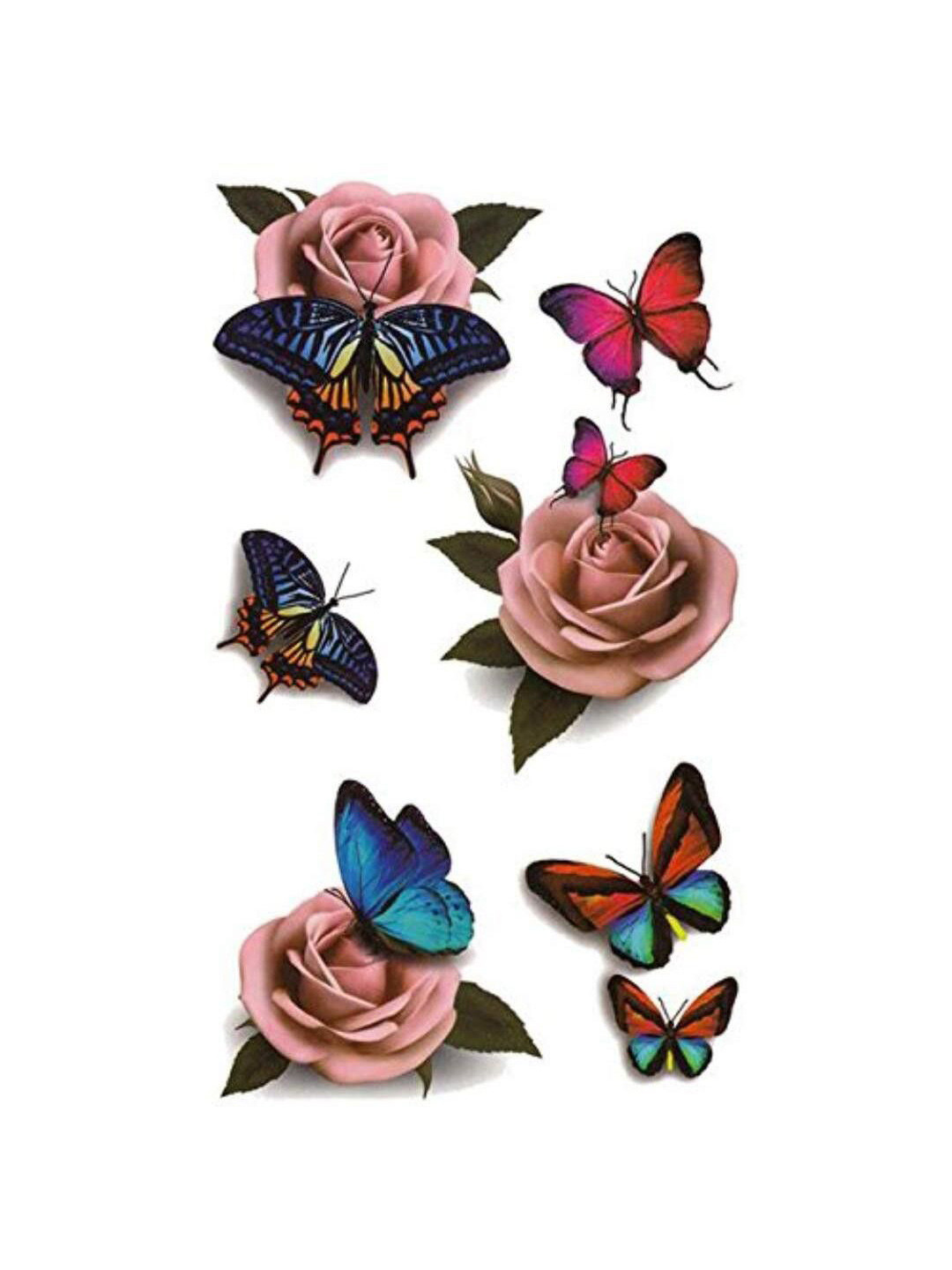 ORDERSHOCK Flower Temporary Body Tattoo