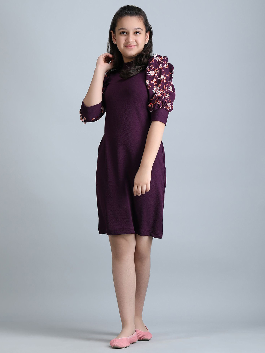 PTVIZE Puff Sleeve Sheath Dress