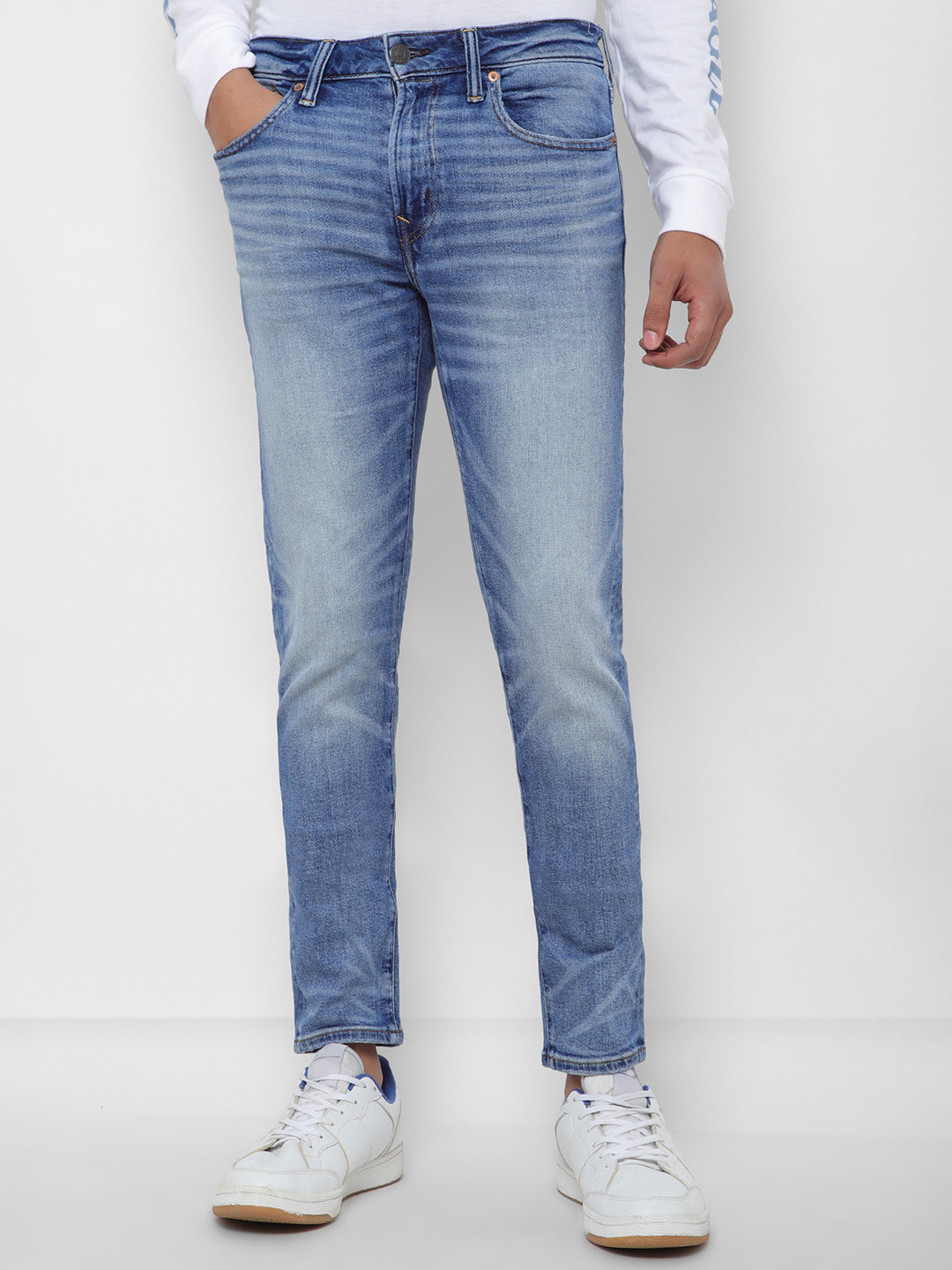 AMERICAN EAGLE OUTFITTERS Men Athletic Skinny Fit Heavy Fade Stretchable Jeans