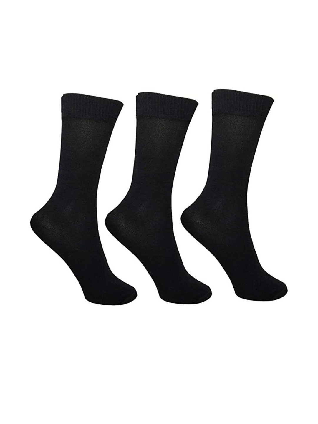 Akeeta Pack Of 3 Black Plain Full Length Socks