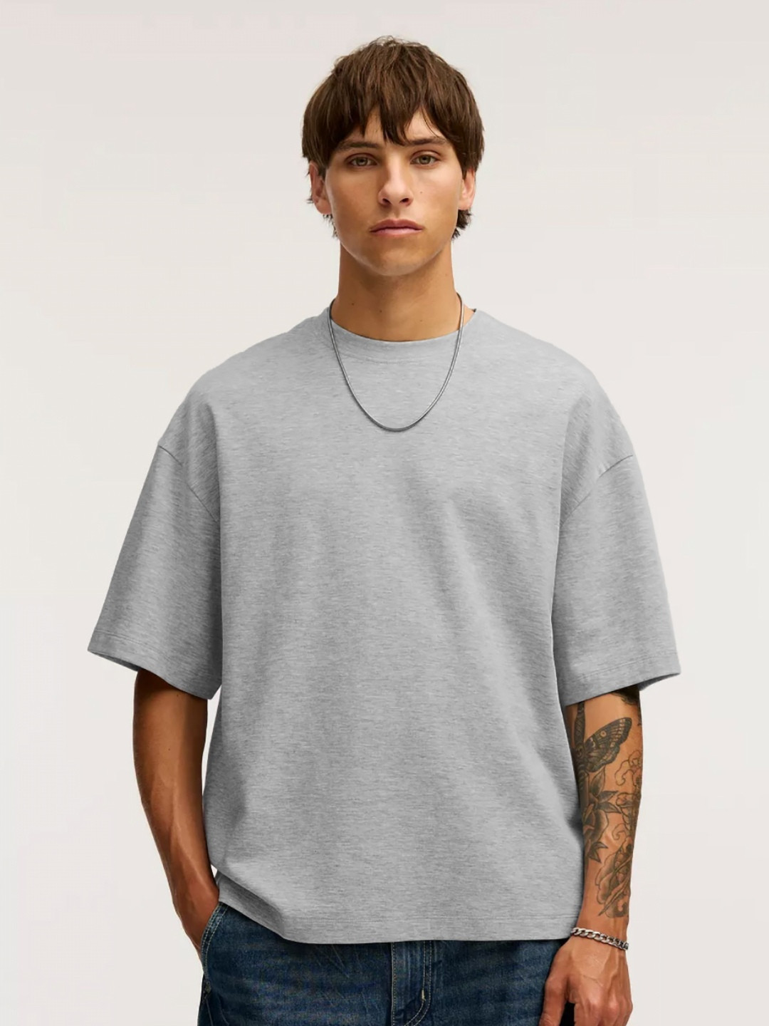 MISCHIEF MONKEY Men Drop-Shoulder Sleeves Cut Outs T-shirt