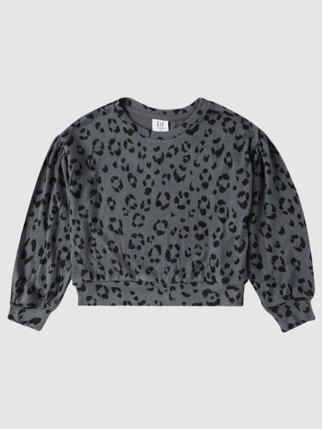 GAP Girls Animal Printed Round Neck Long Sleeves Blouson Regular Top